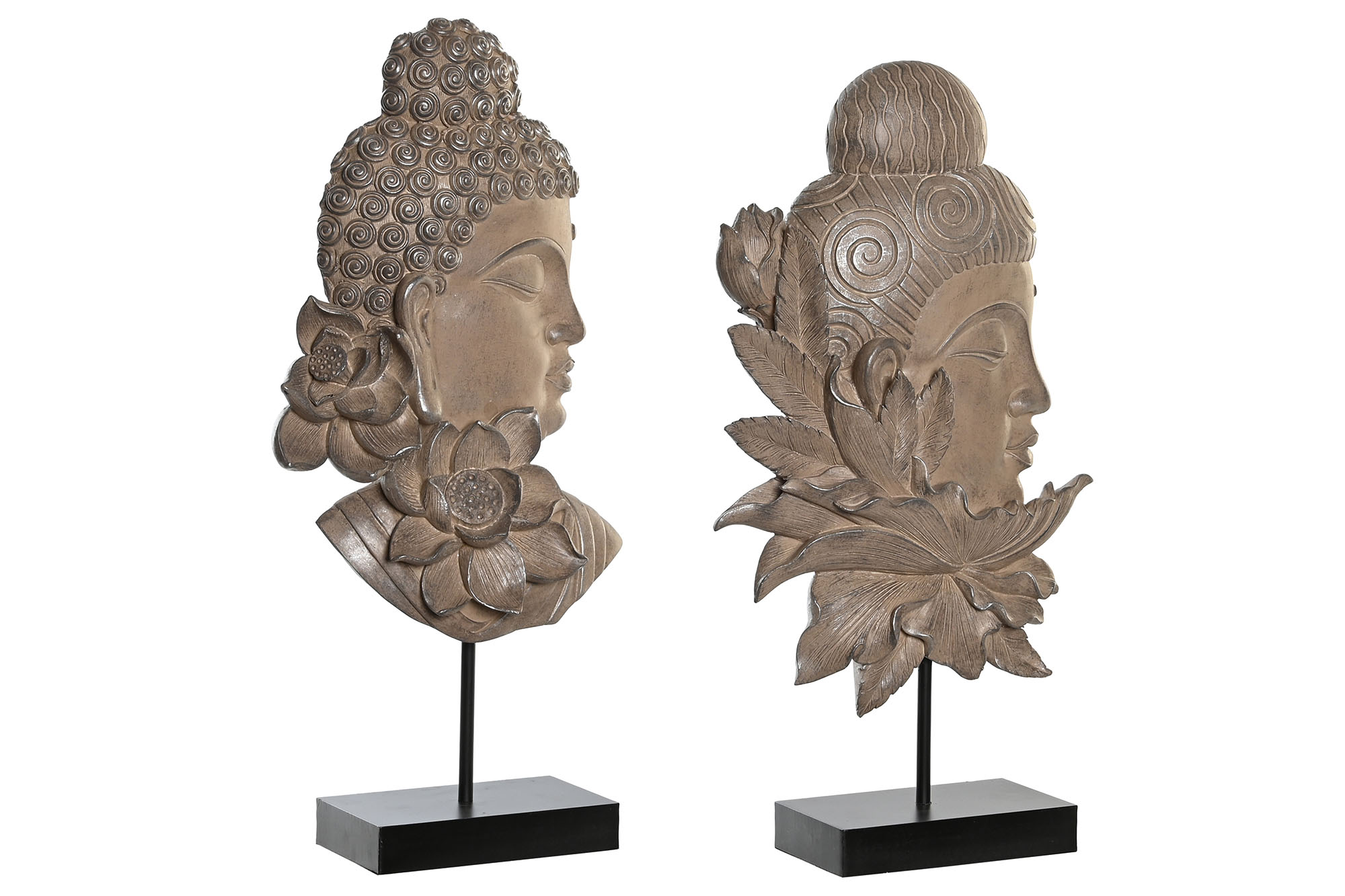 FIGURA RESINA METAL 23X8X42 BUDA 2 SURT.