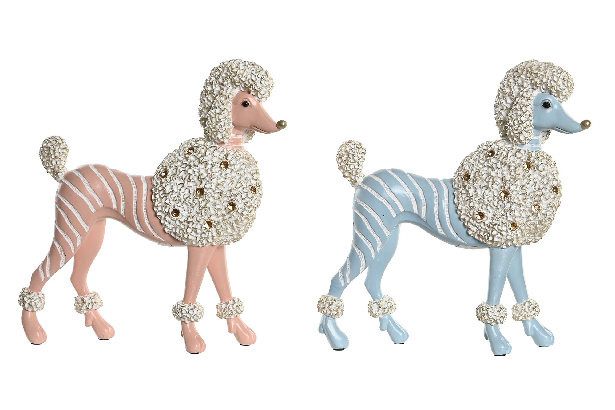 FIGURA RESINA 25X8X27,5 PERRO CANICHE 2 SURT.