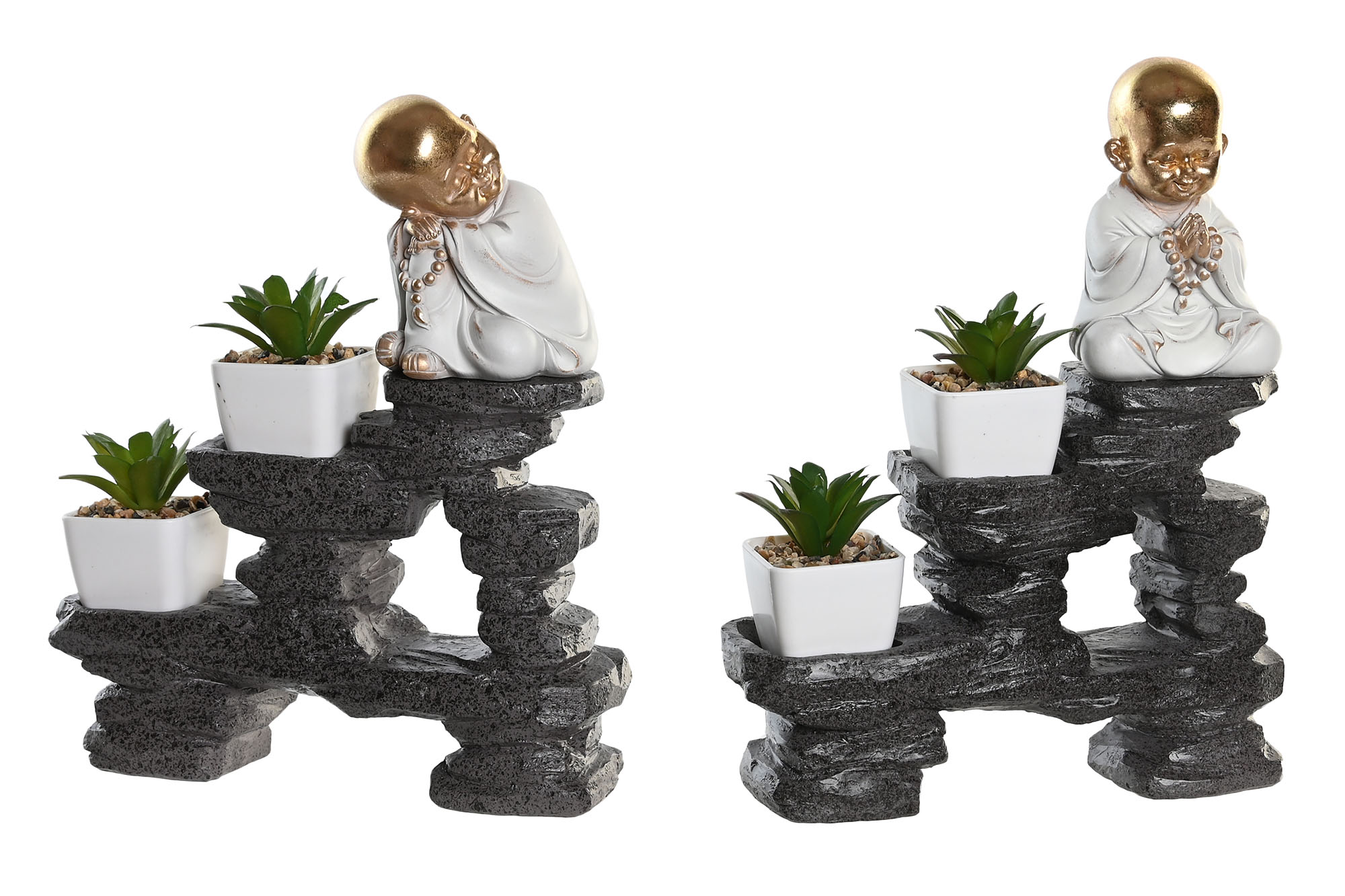FIGURA RESINA 21X7,5X25 MONJE 2 SURT.