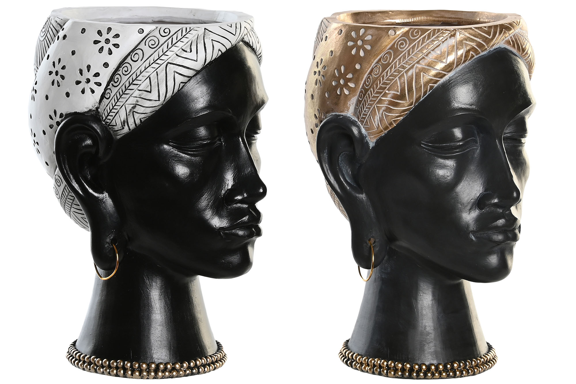 FIGURA RESINA 19,5X11X39,5 AFRICANA 2 SURT.