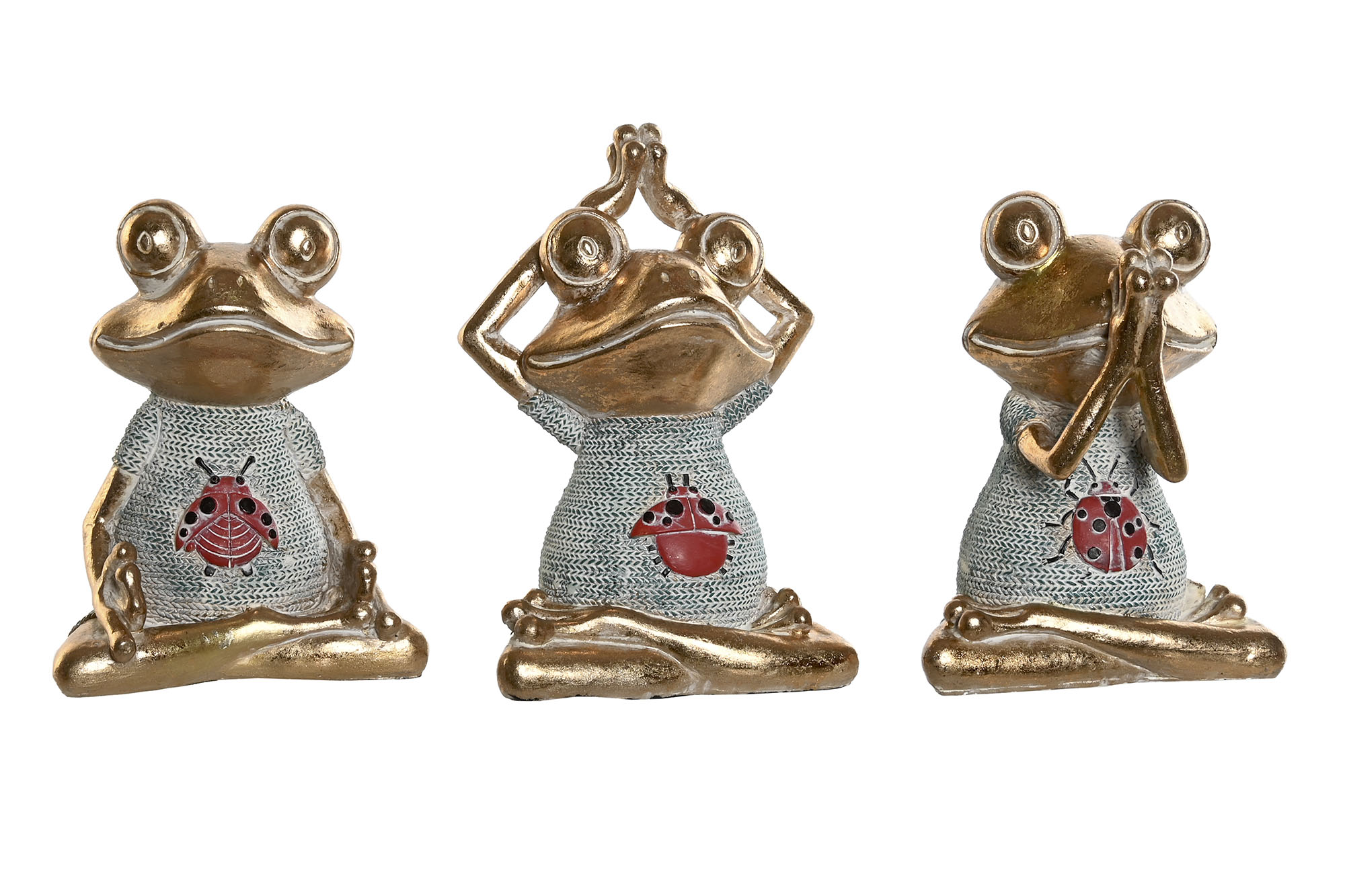 FIGURA RESINA 12X8,7X15,5 RANA YOGA DECAPE 3 SURT.