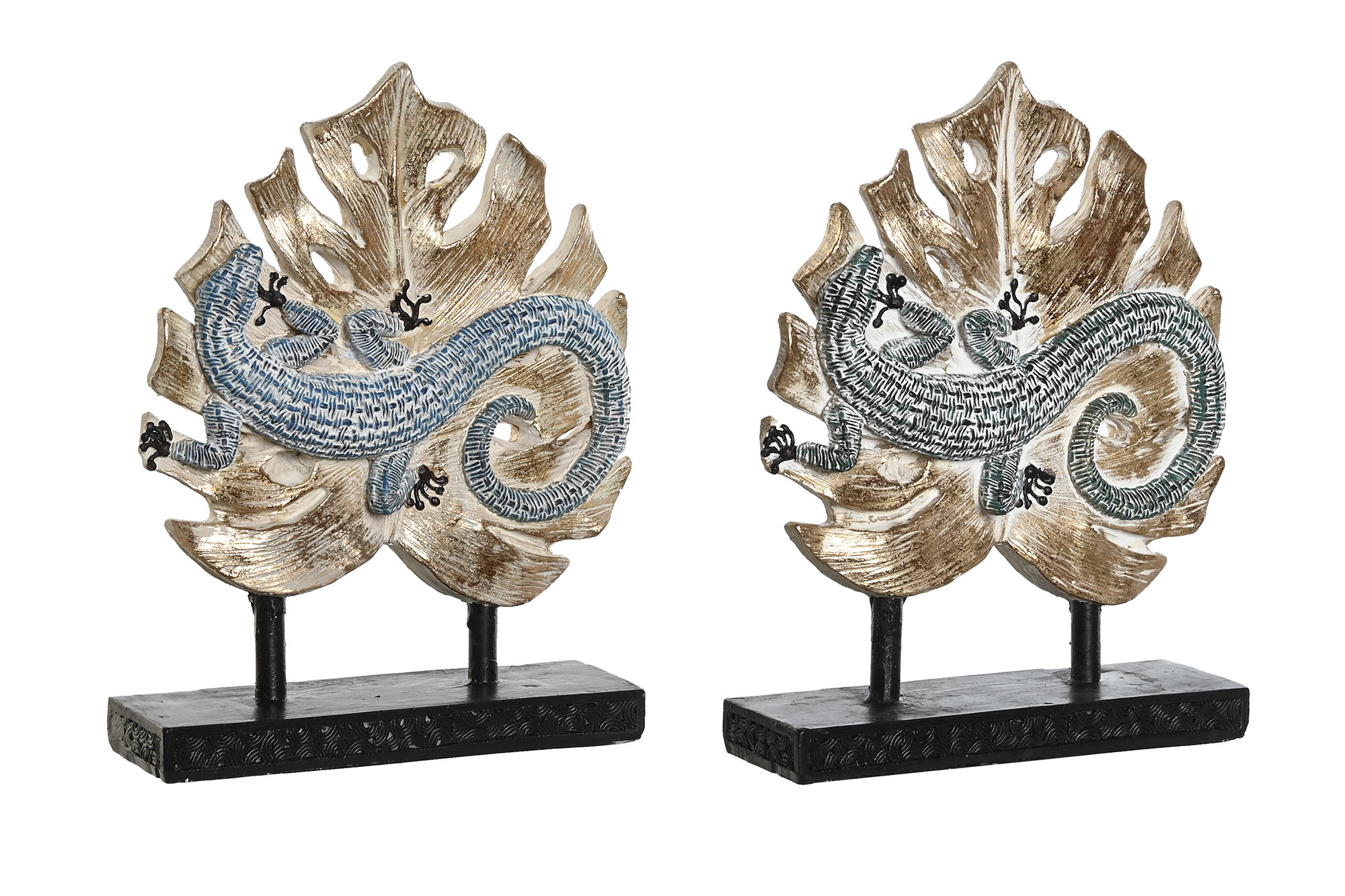 FIGURA RESINA 14,5X4X18,5 LAGARTIJA DECAPE 2 SURT.