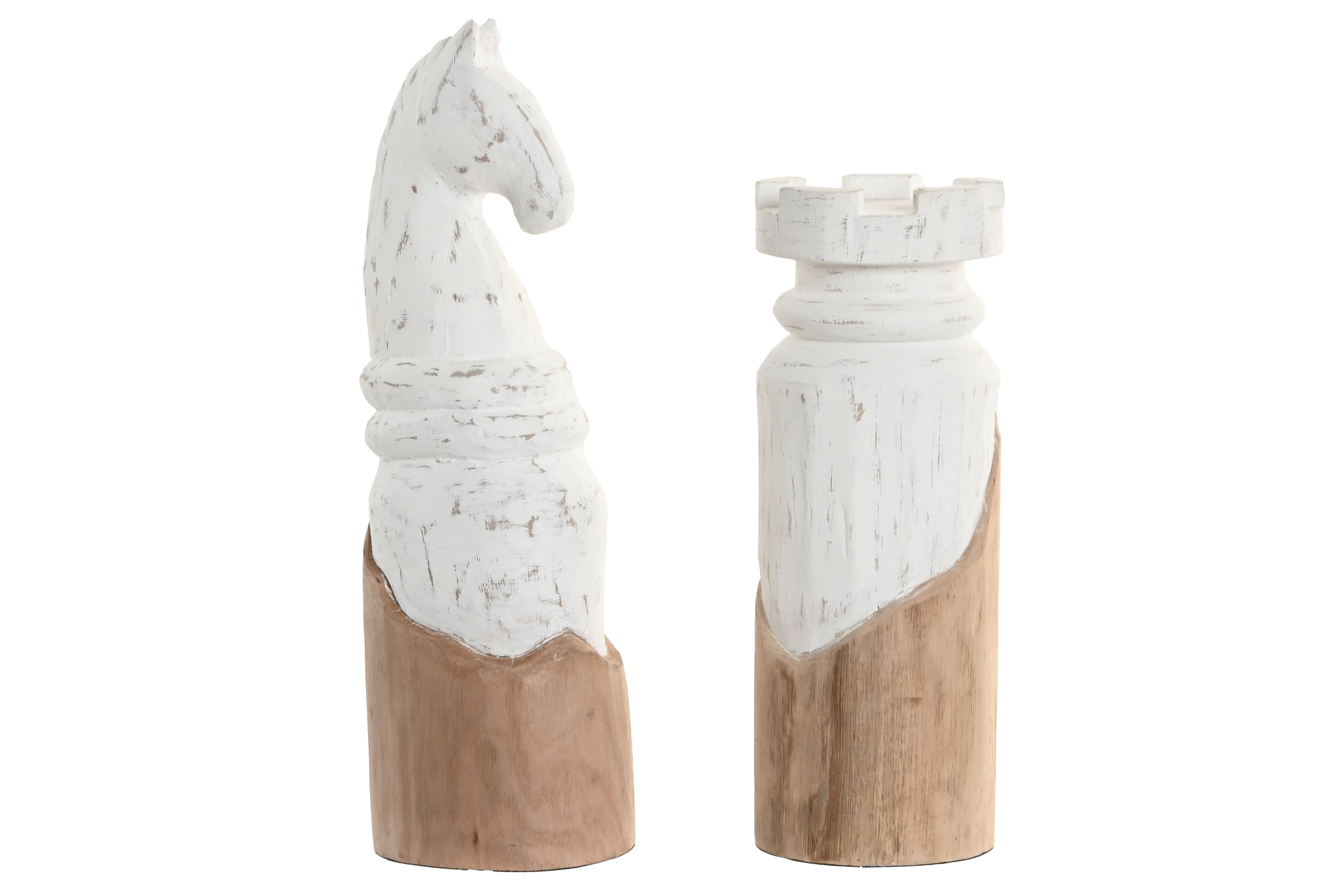 FIGURA MANGO 12X11X36 AJEDREZ TALLADO 2 SURT.