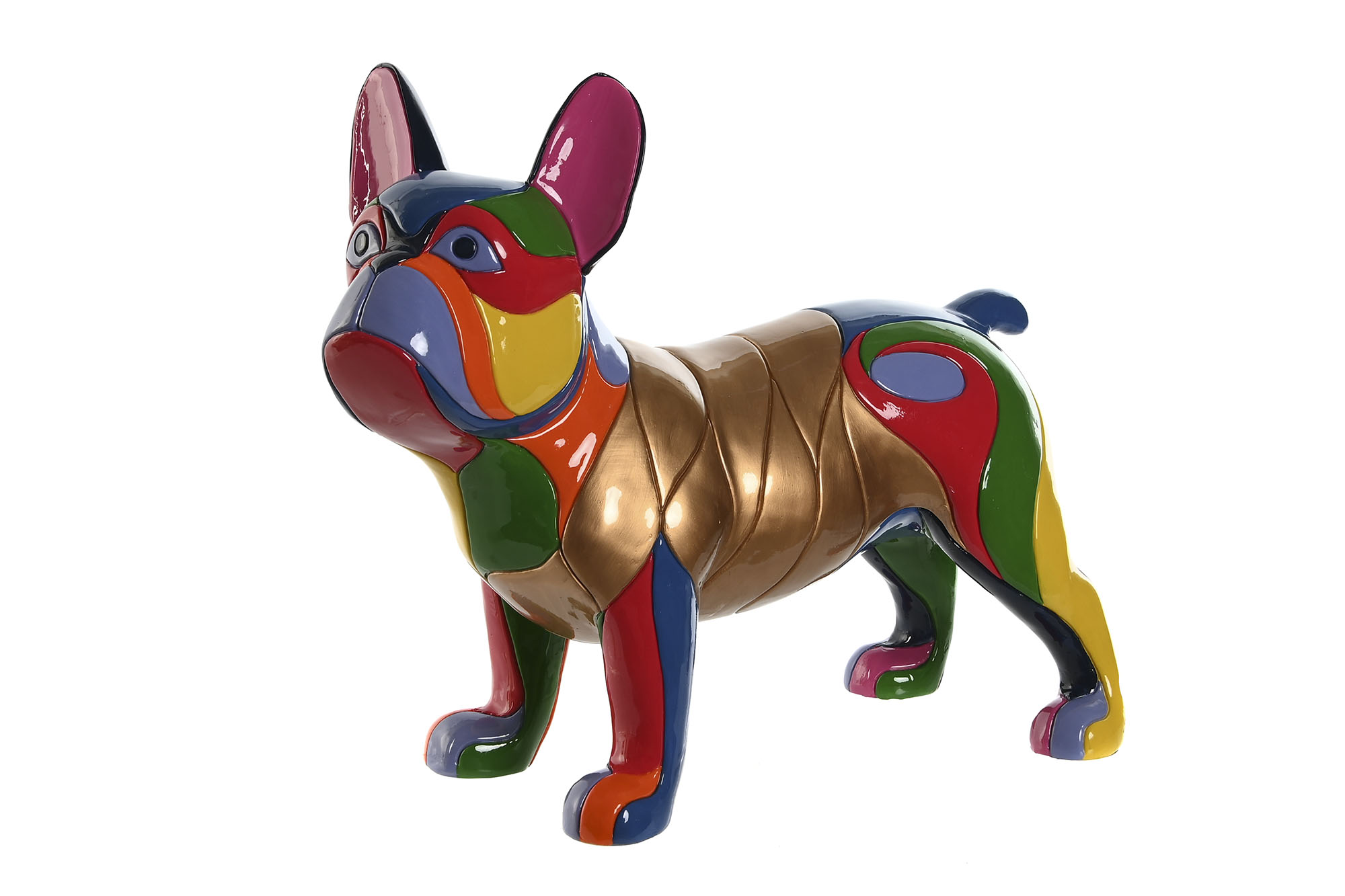 FIGURA RESINA 44X19X35,5 PERRO MULTICOLOR