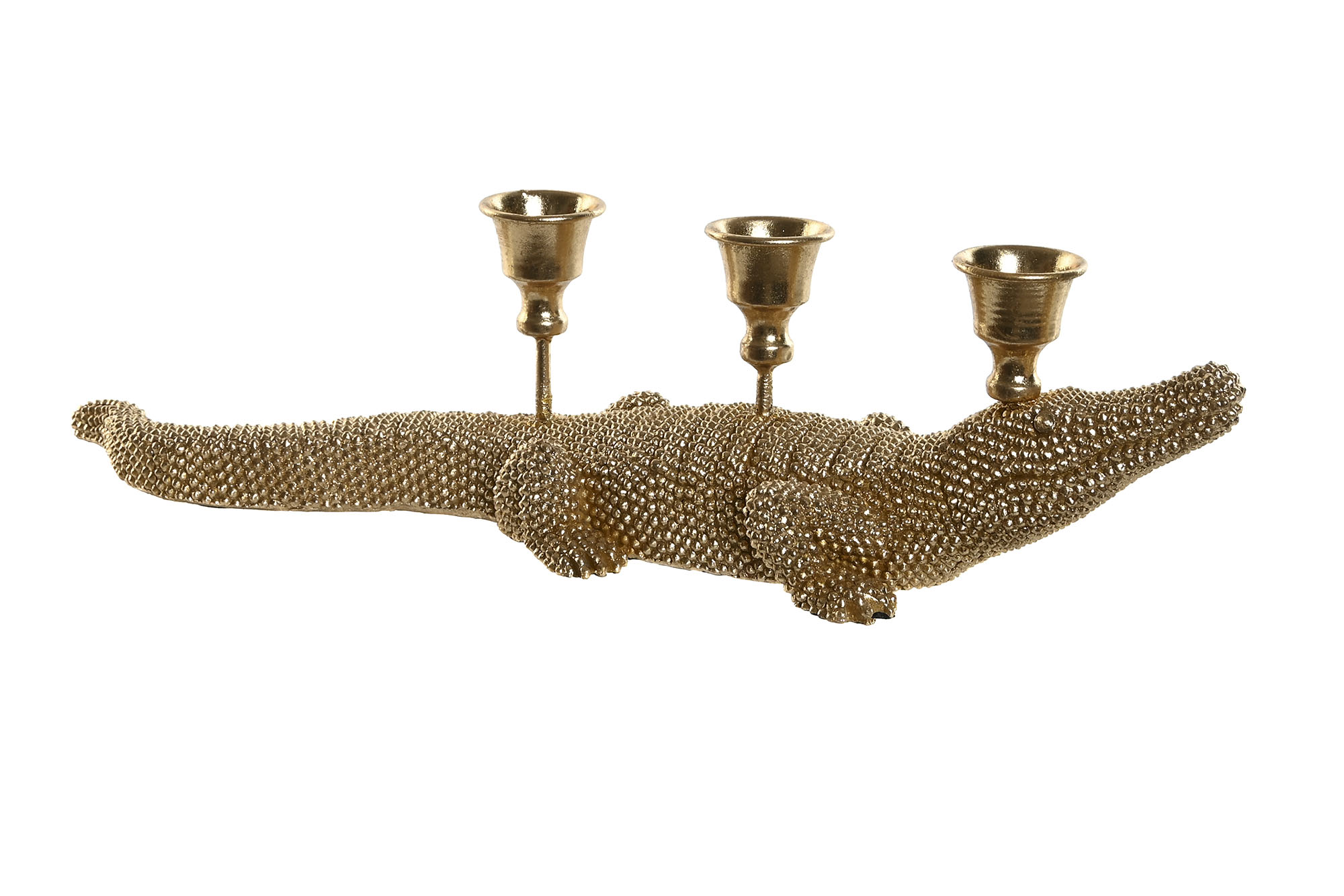 FIGURA RESINA 42,5X12,5X11,5 CANDELABRO DORADO