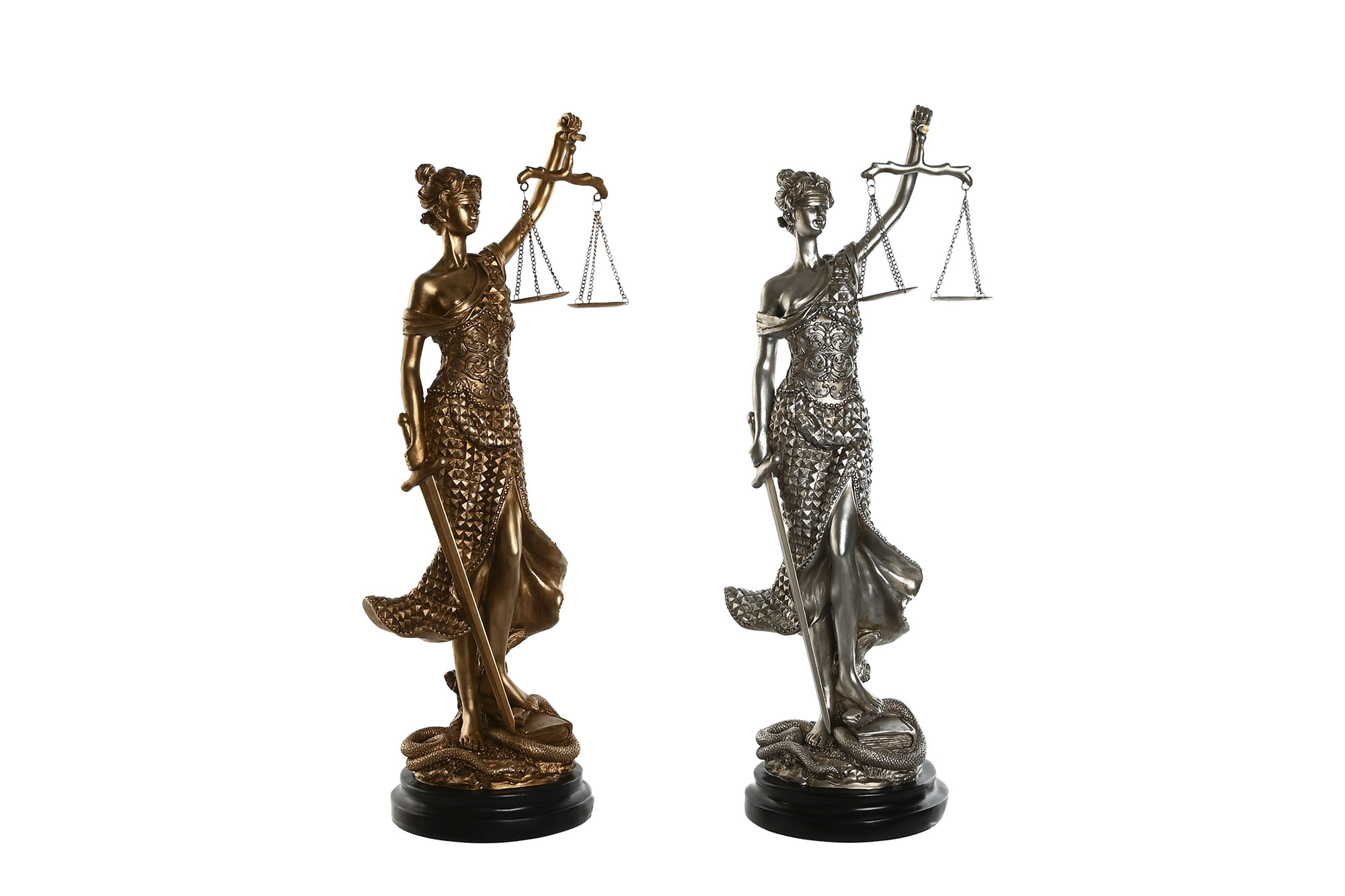 FIGURA RESINA 20X18,5X62 JUSTICIA 2 SURT.