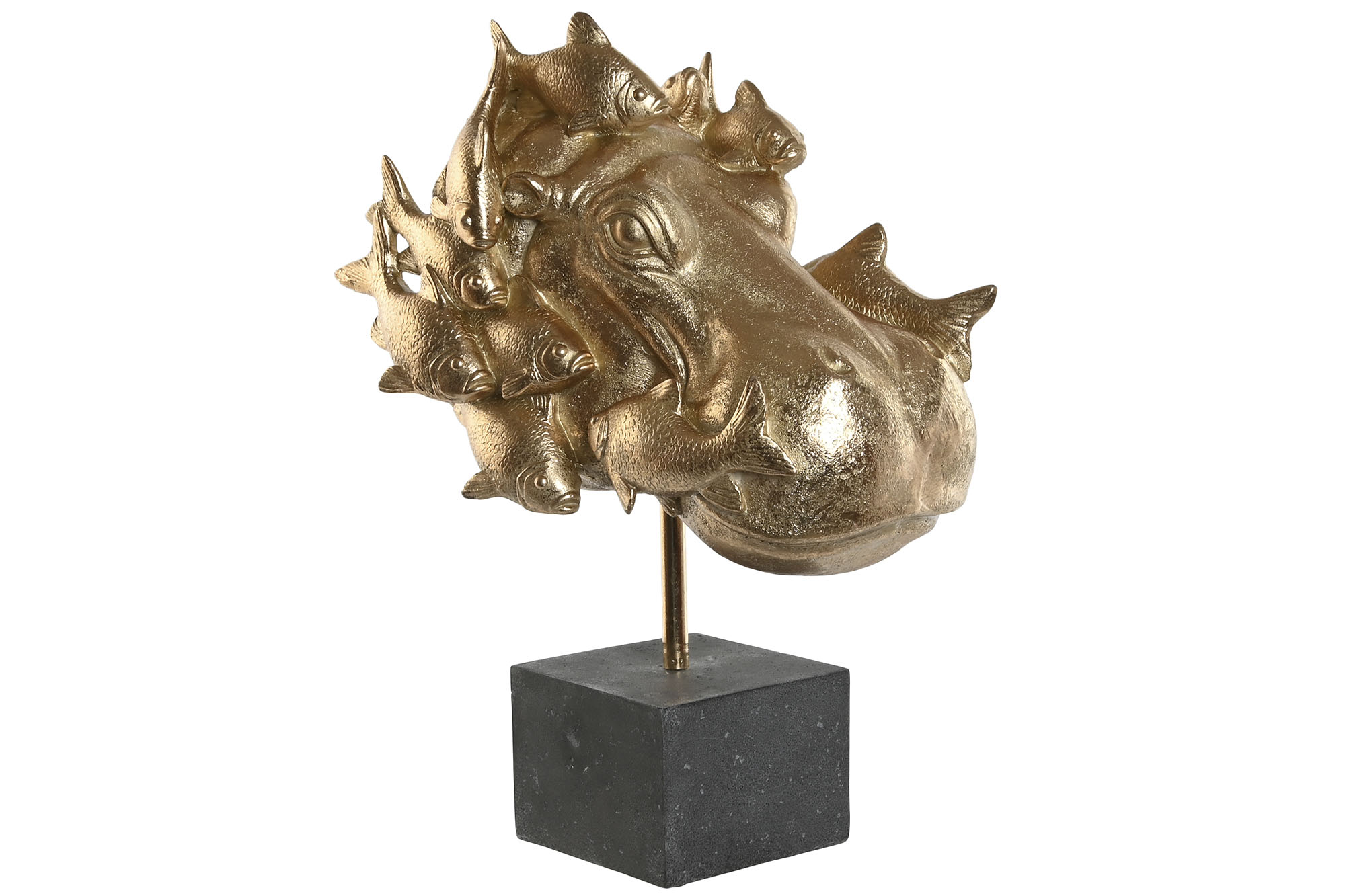 FIGURA RESINA 33X21,5X45 HIPO DORADO