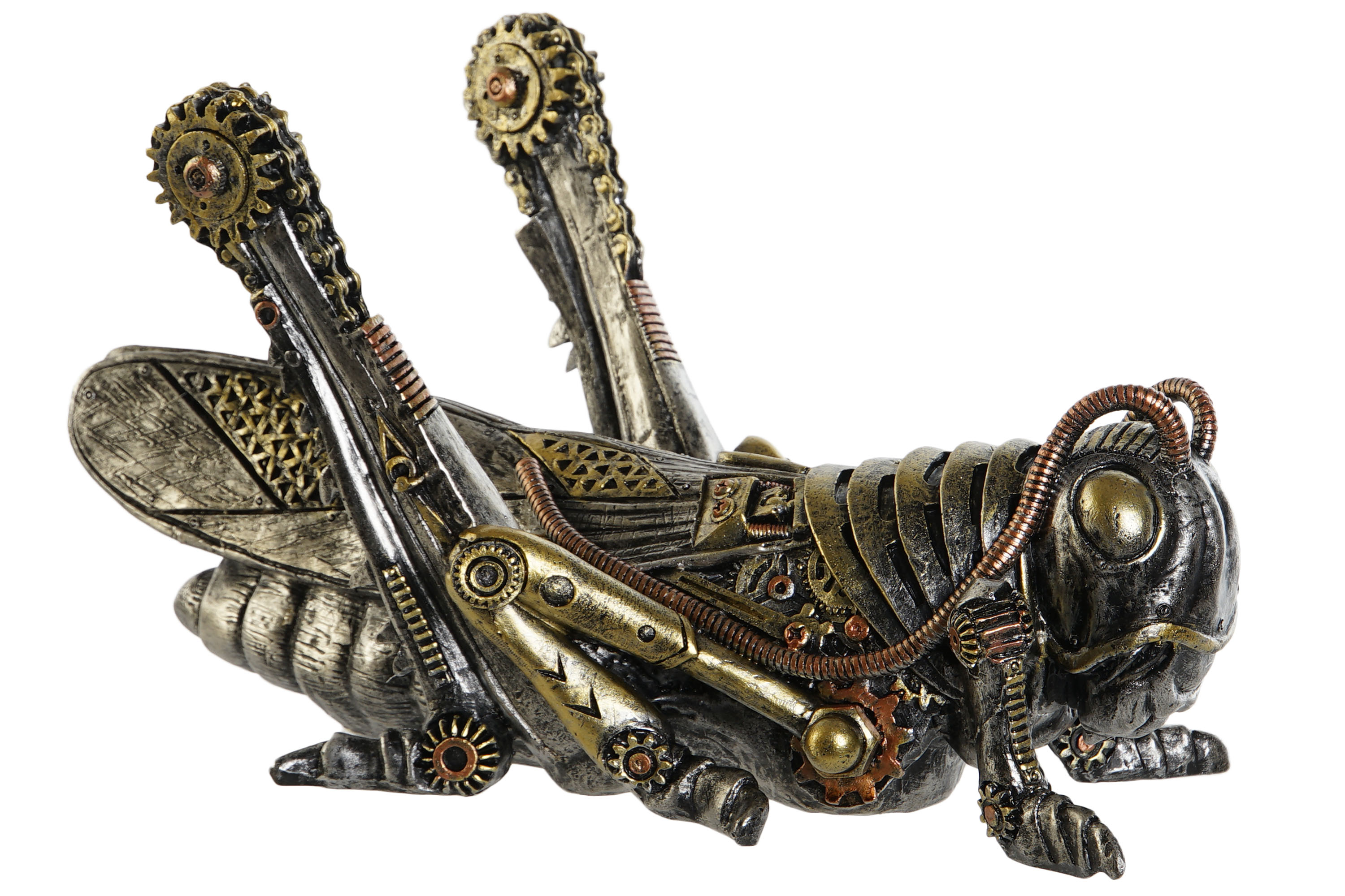 FIGURA RESINA 24X13X13 SALTAMONTES GRIS