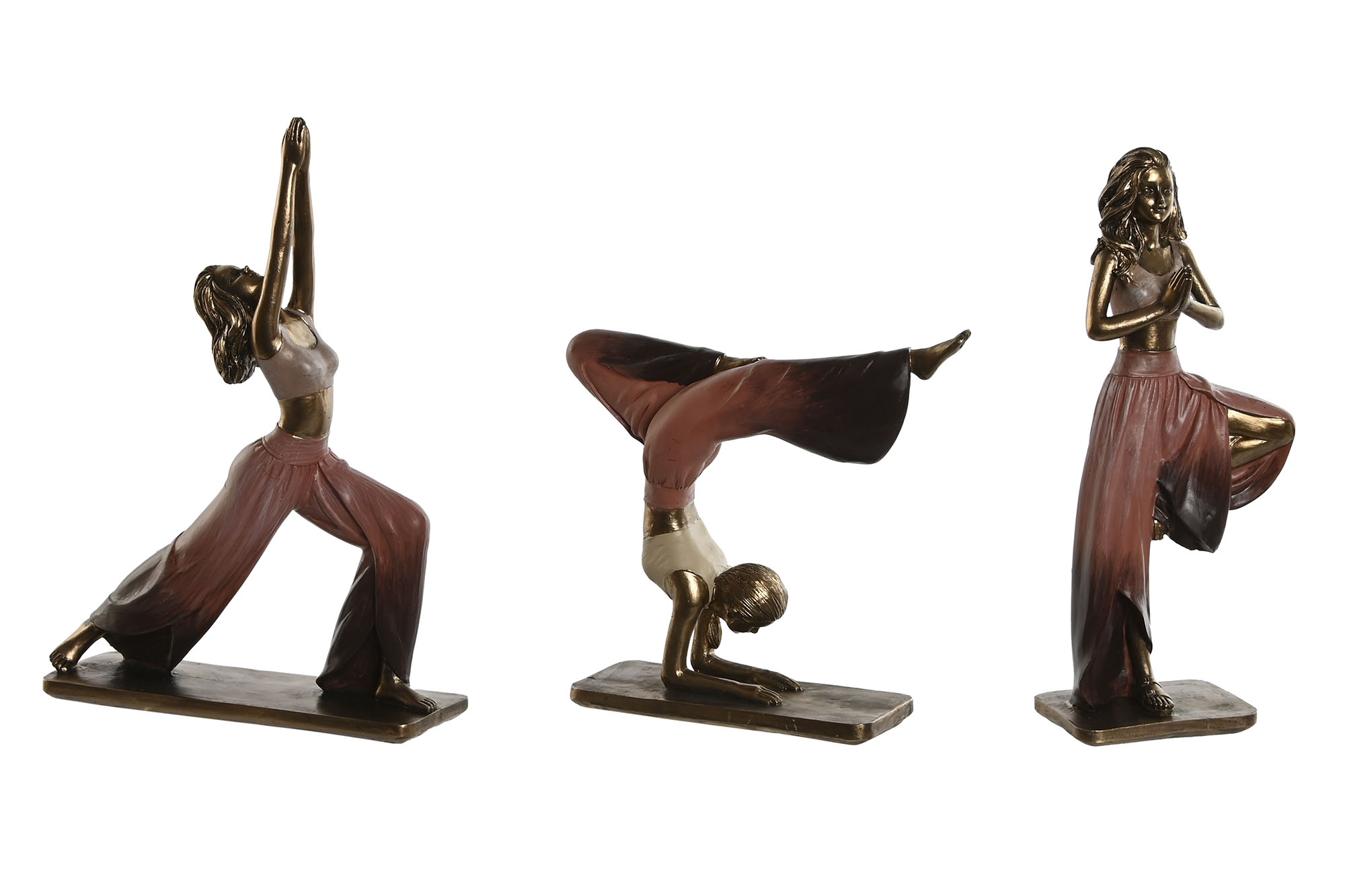 FIGURA RESINA 19X6X17,5 CHICA YOGA 3 SURT.