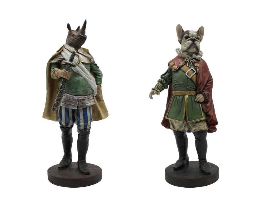 FIGURA RESINA 20X15X42 ANIMAL NAPOLEON 2 SURT.