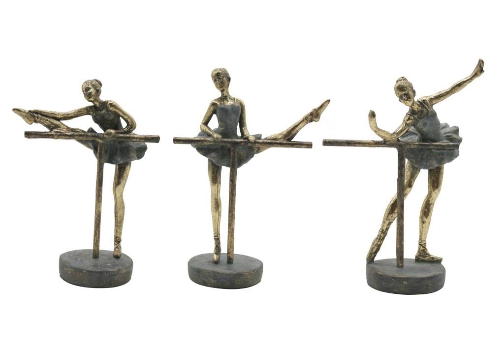 FIGURA RESINA 14X8X20 BALLET 3 SURT.