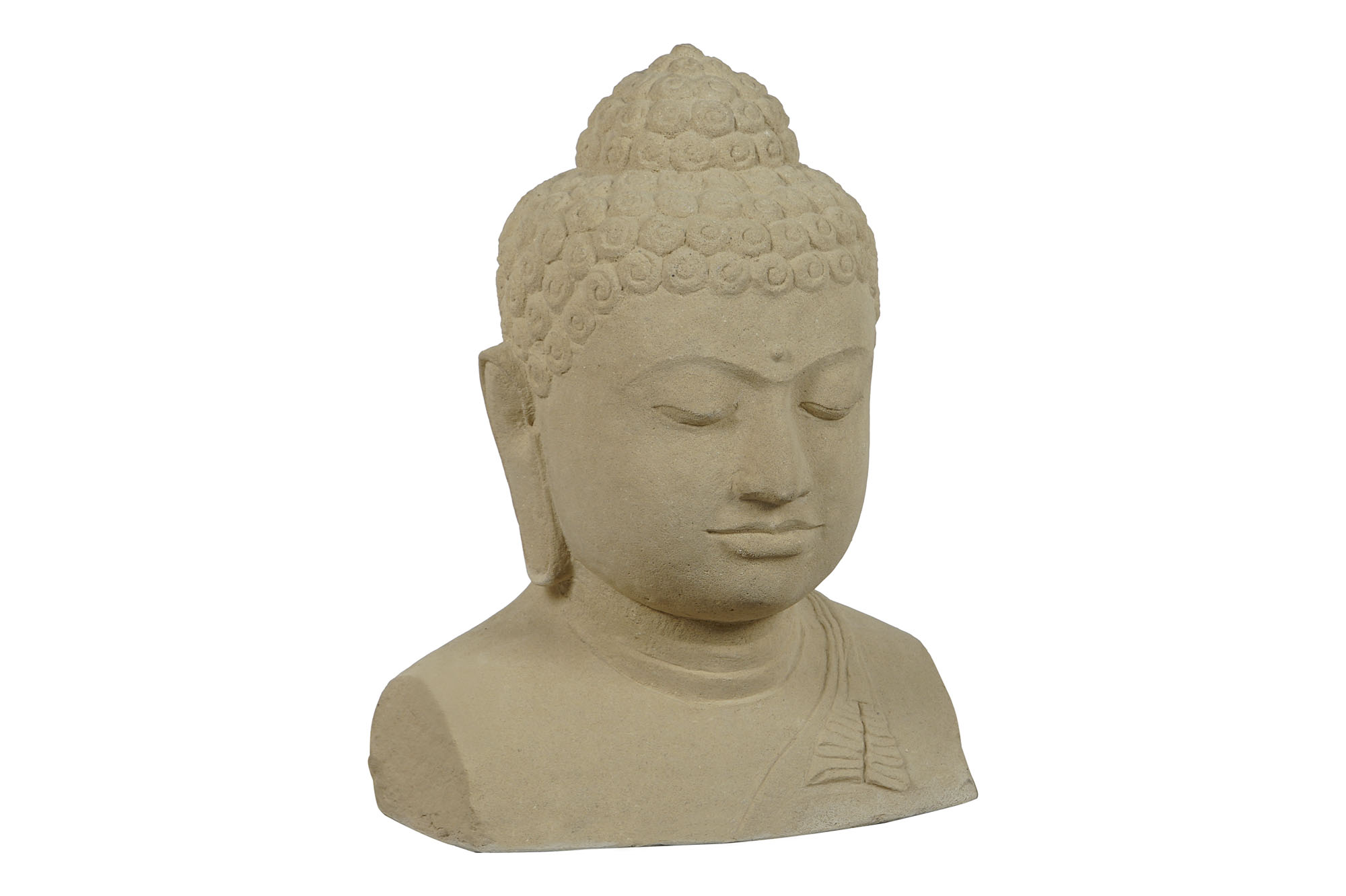 FIGURA CEMENTO 53X34X70 BUSTO BUDA TAILANDES PATI