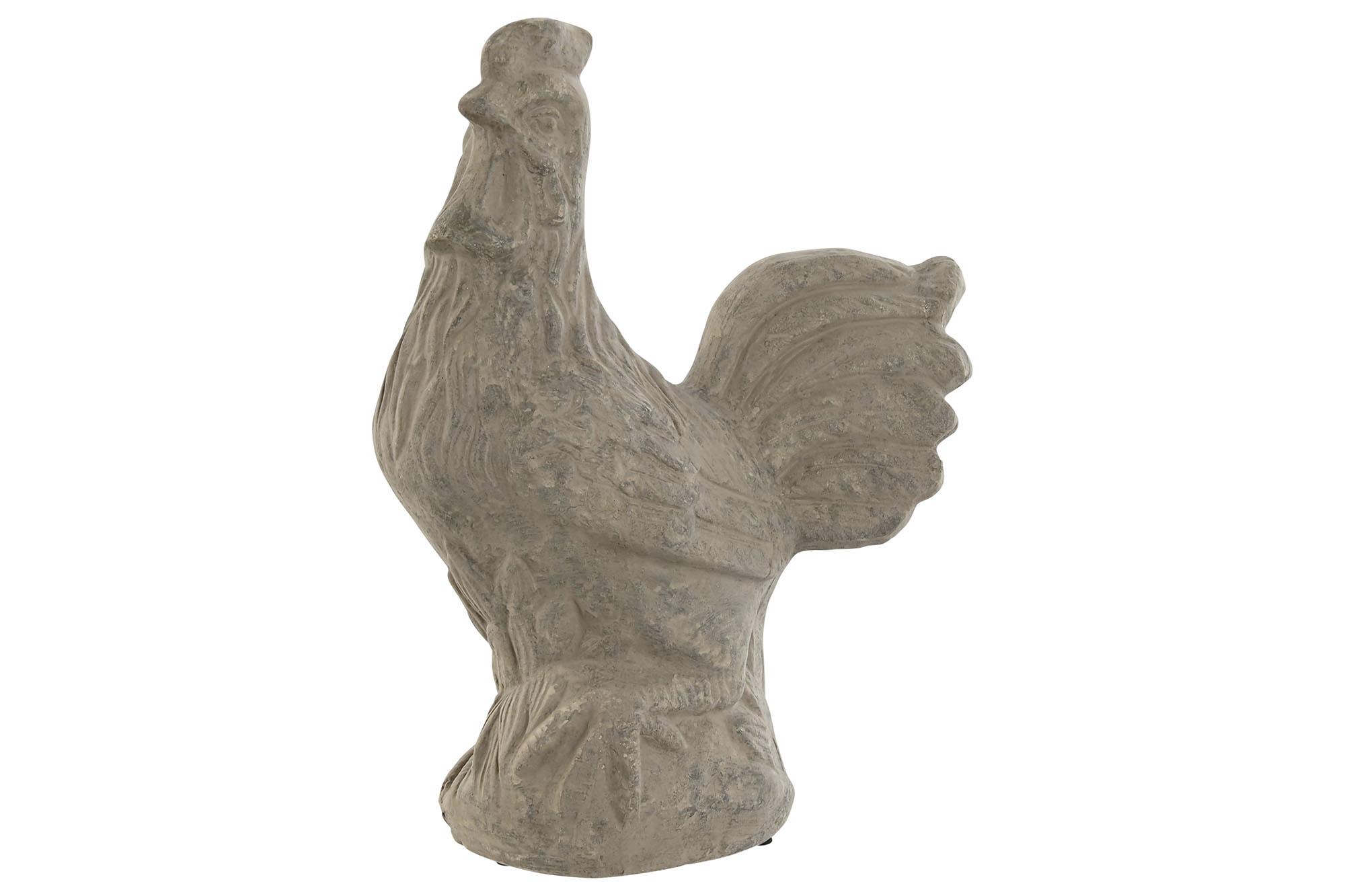 FIGURA CEMENTO 25X16X32 GALLINA DESGASTADO GRIS