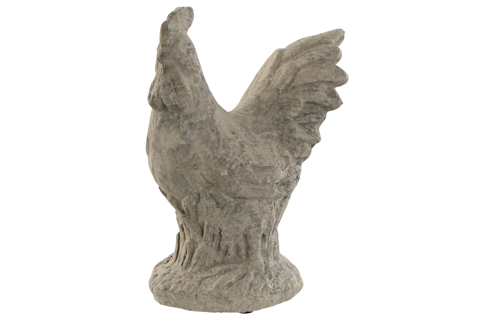 FIGURA CEMENTO 17X12X22 GALLINA DESGASTADO GRIS
