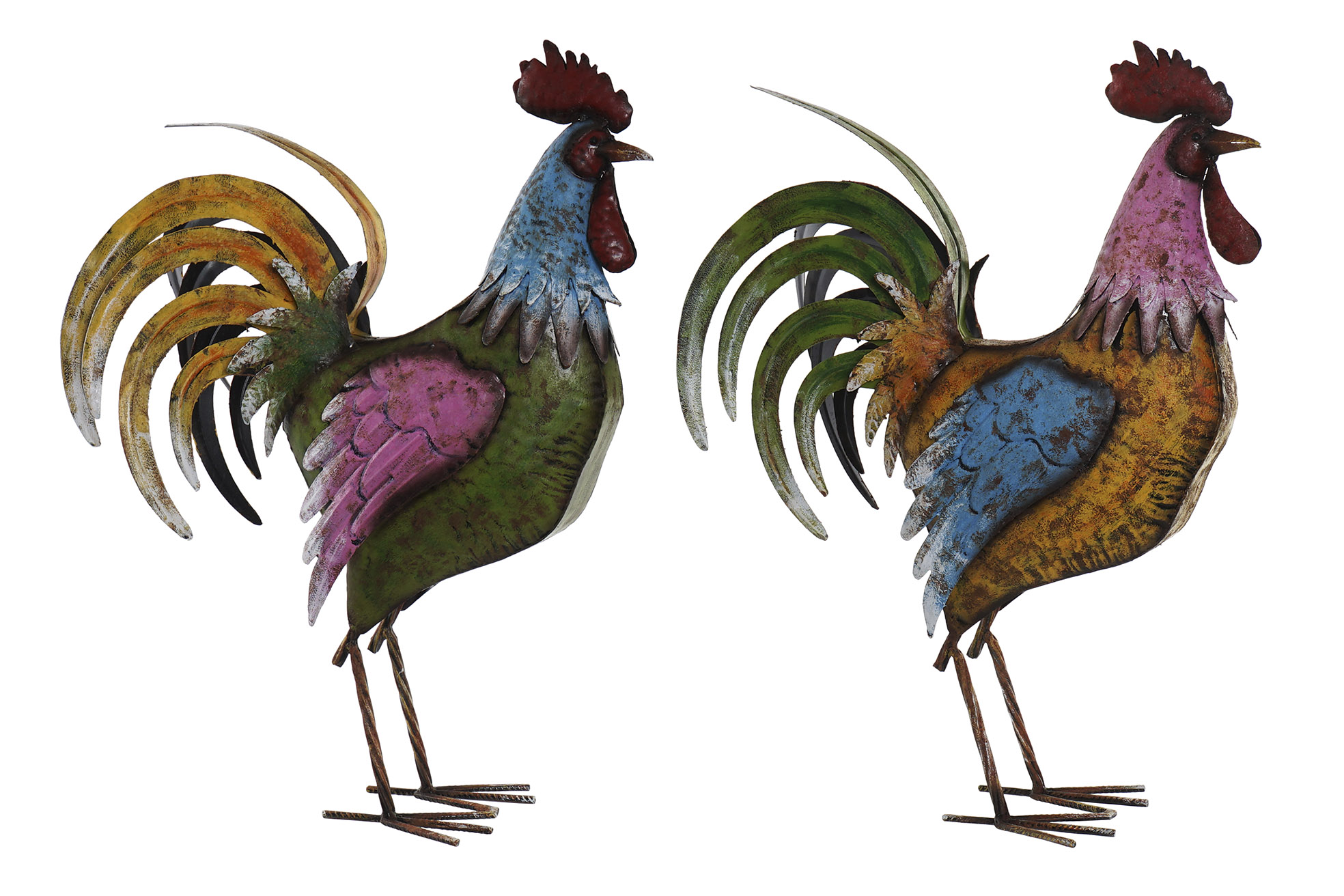 FIGURA METAL 46X17X59 GALLO 2 SURT.