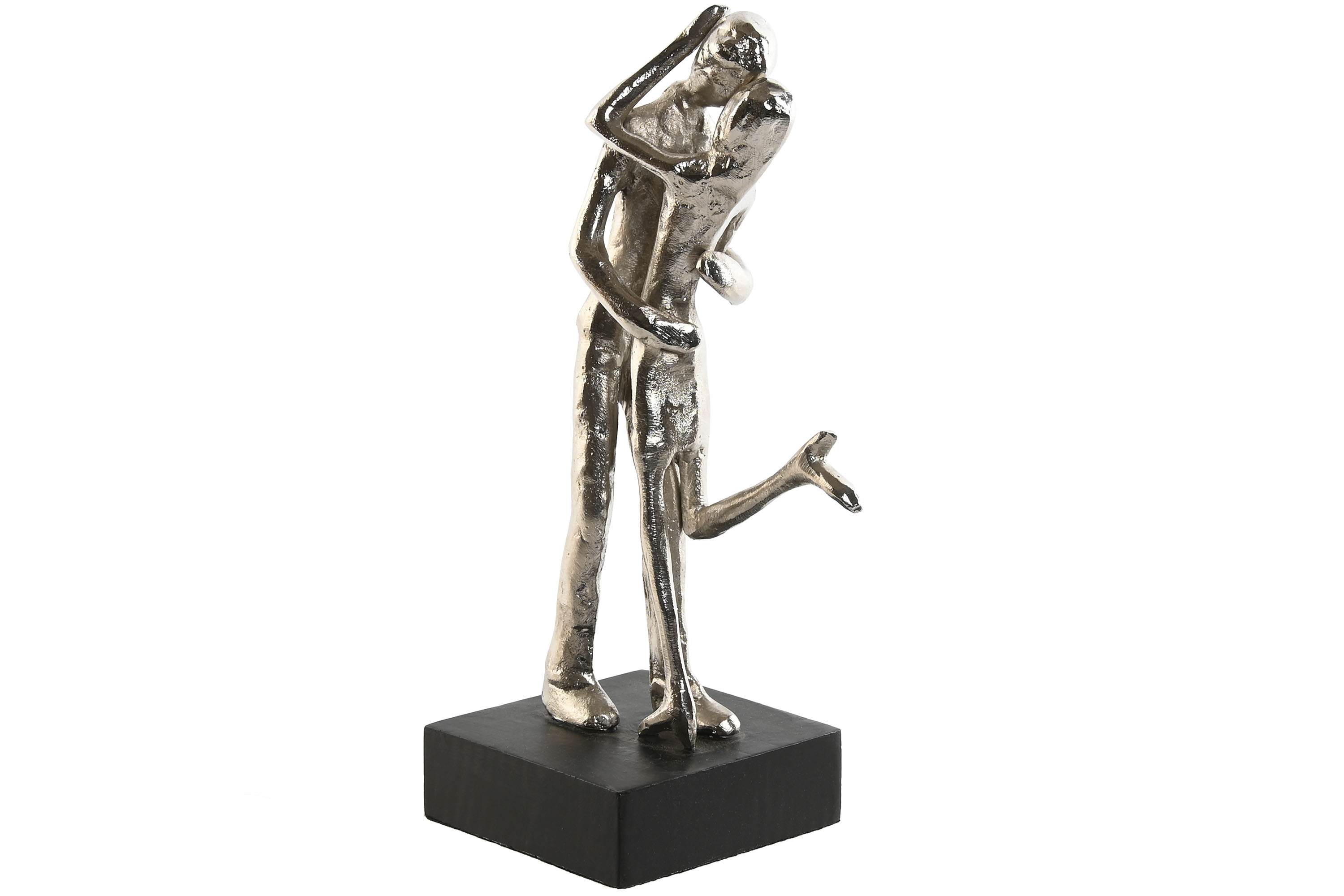 FIGURA ALUMINIO MANGO 14X10X29 PAREJA PLATEADO