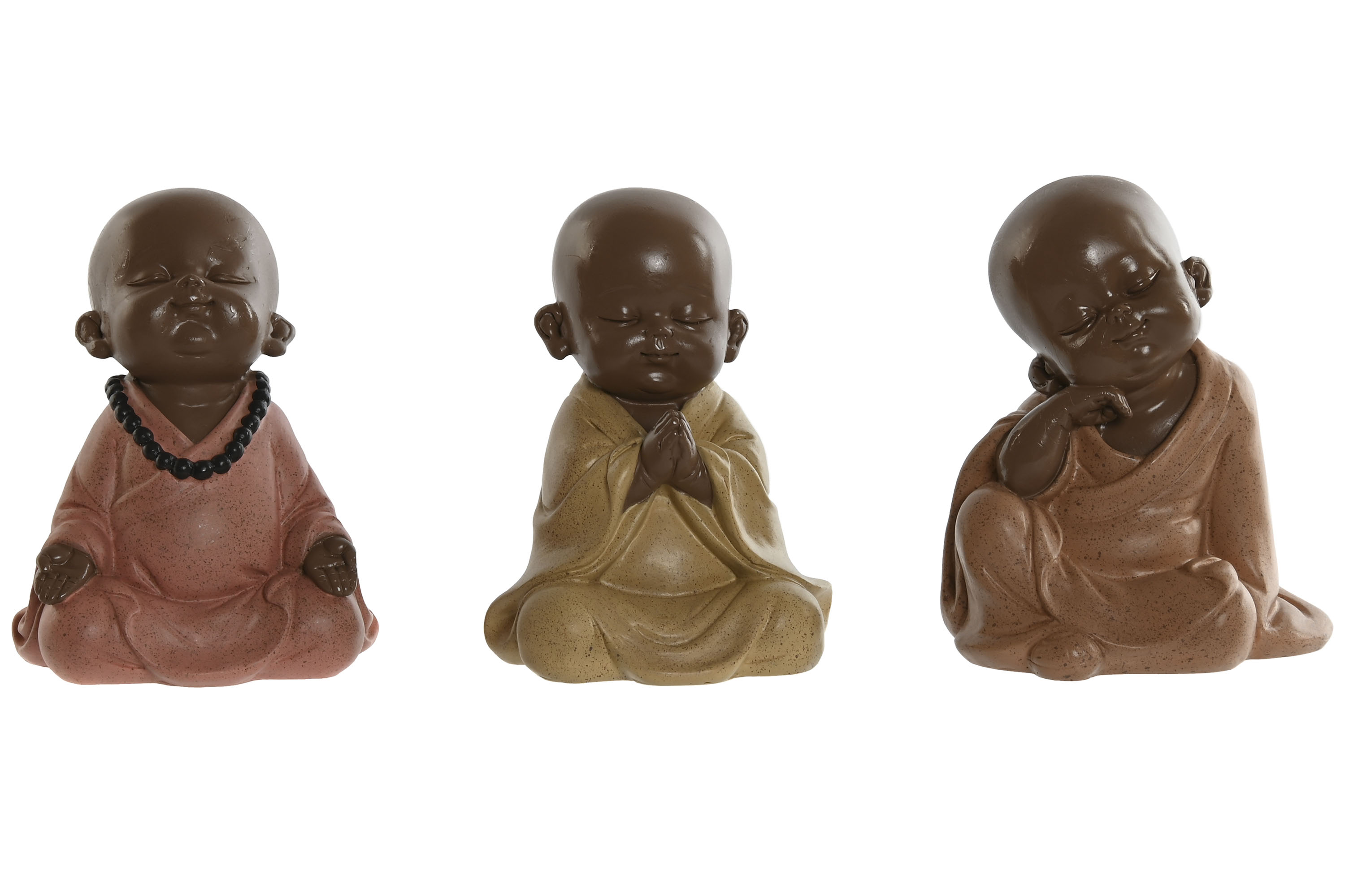FIGURA RESINA 10,5X9X13,5 MONJE 3 SURT.