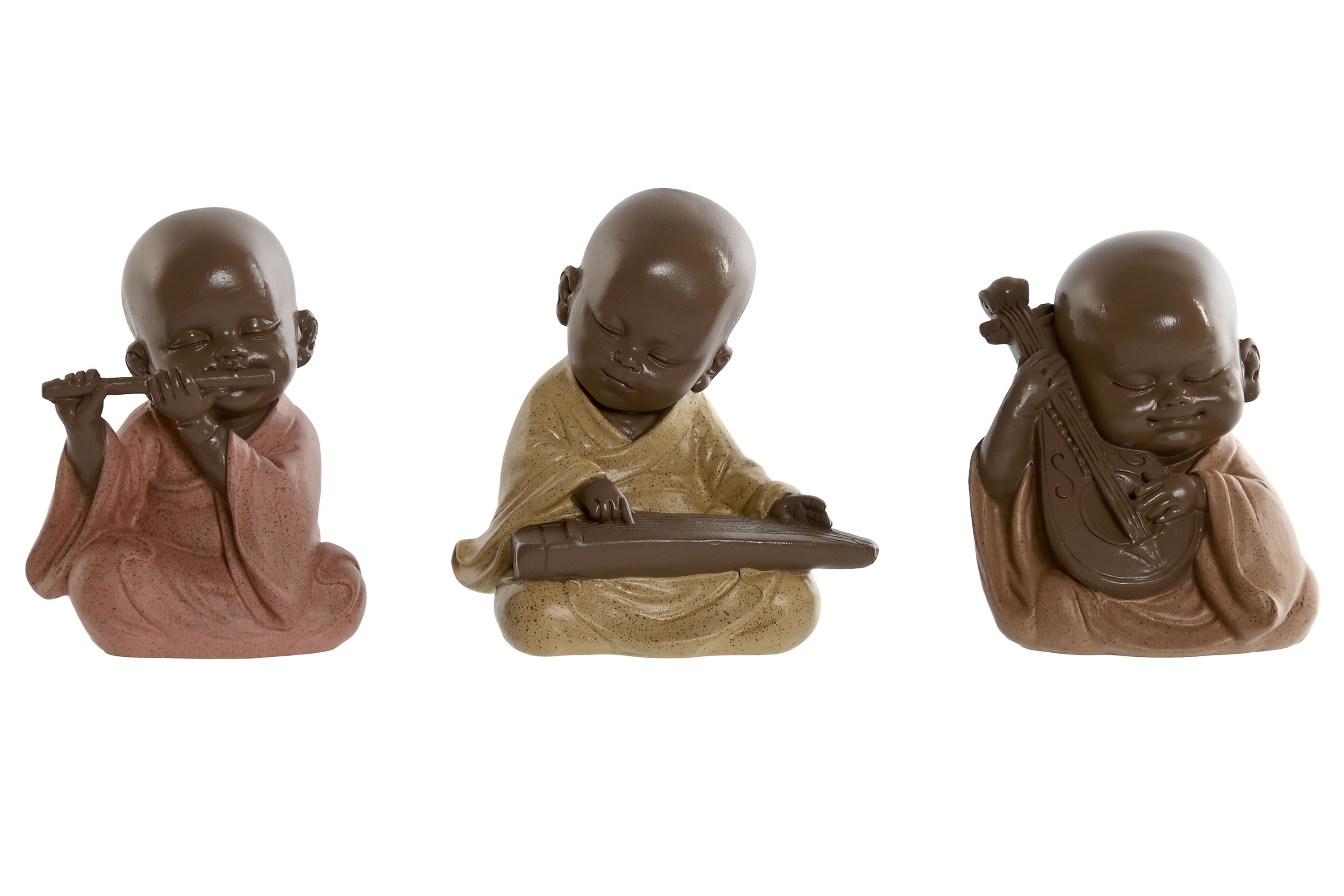 FIGURA RESINA 10X7X11 MONJE 3 SURT.
