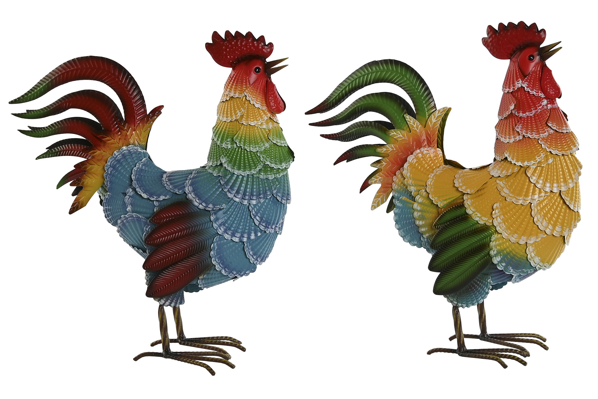 FIGURA METAL 39,5X15X42 GALLO 2 SURT.