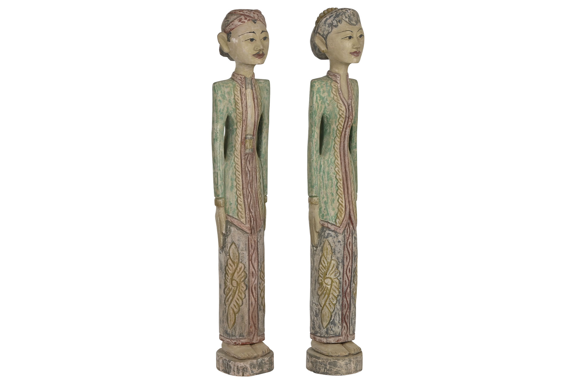 FIGURA SET 2 MADERA 16X16X102 TALLADO POLICROMIA
