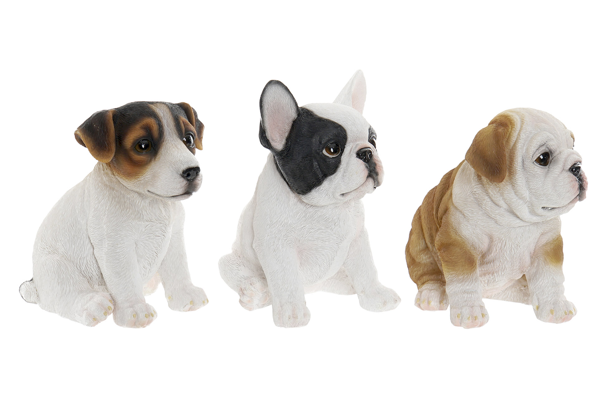 FIGURA RESINA 16,5X11,5X16 PERRITO 3 SURT.