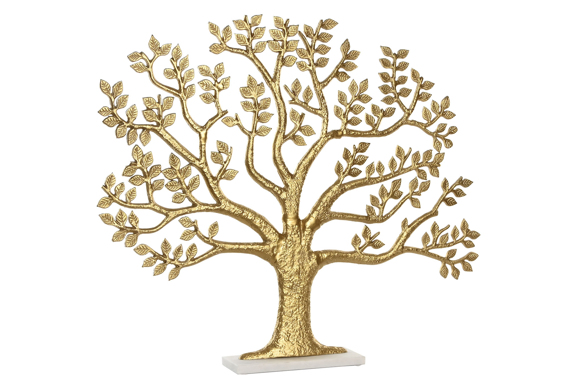 FIGURA ALUMINIO MARMOL 76X10X68 ARBOL DORADO