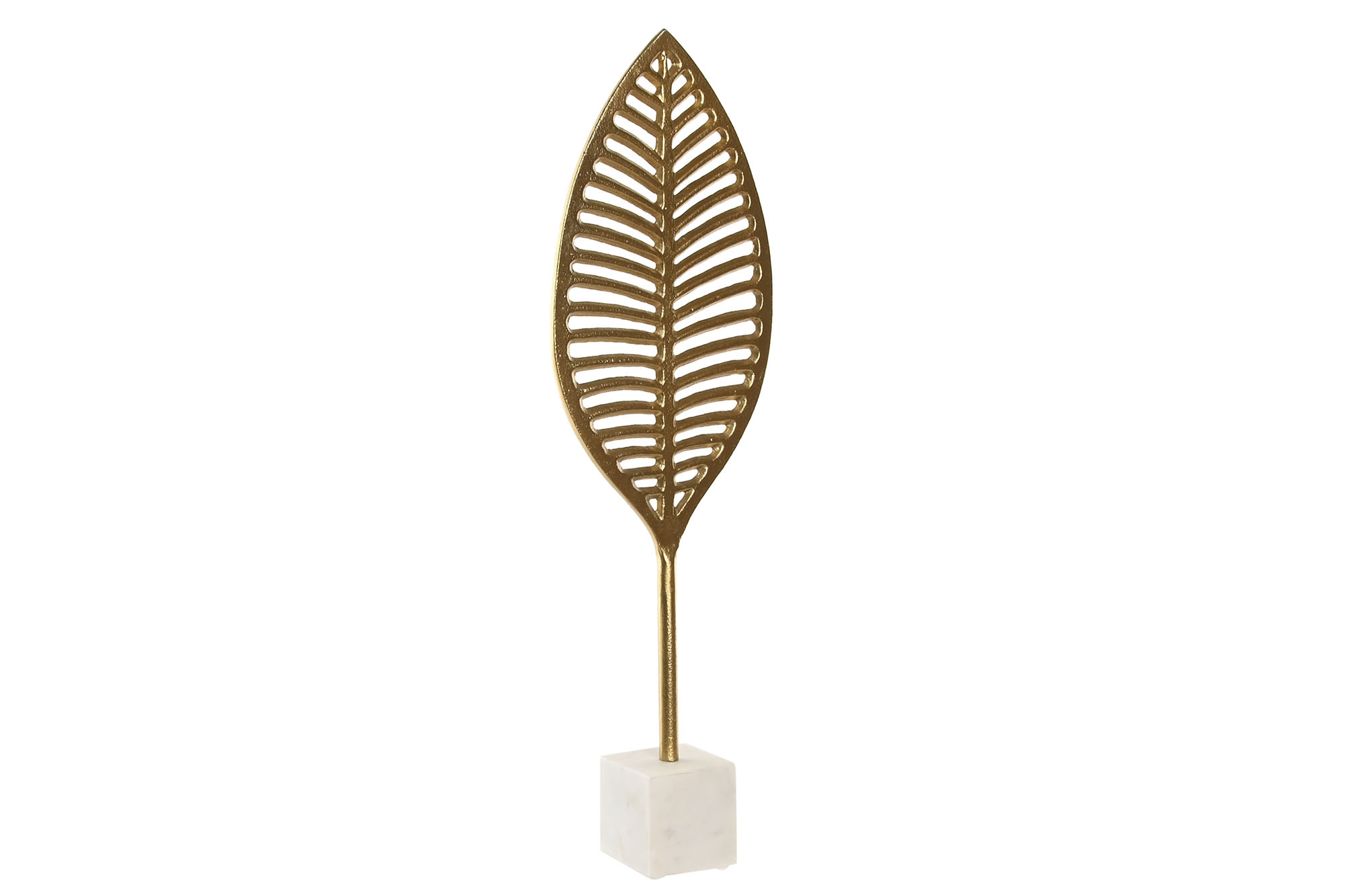 FIGURA ALUMINIO MARMOL 19X7,5X62 HOJA DORADO
