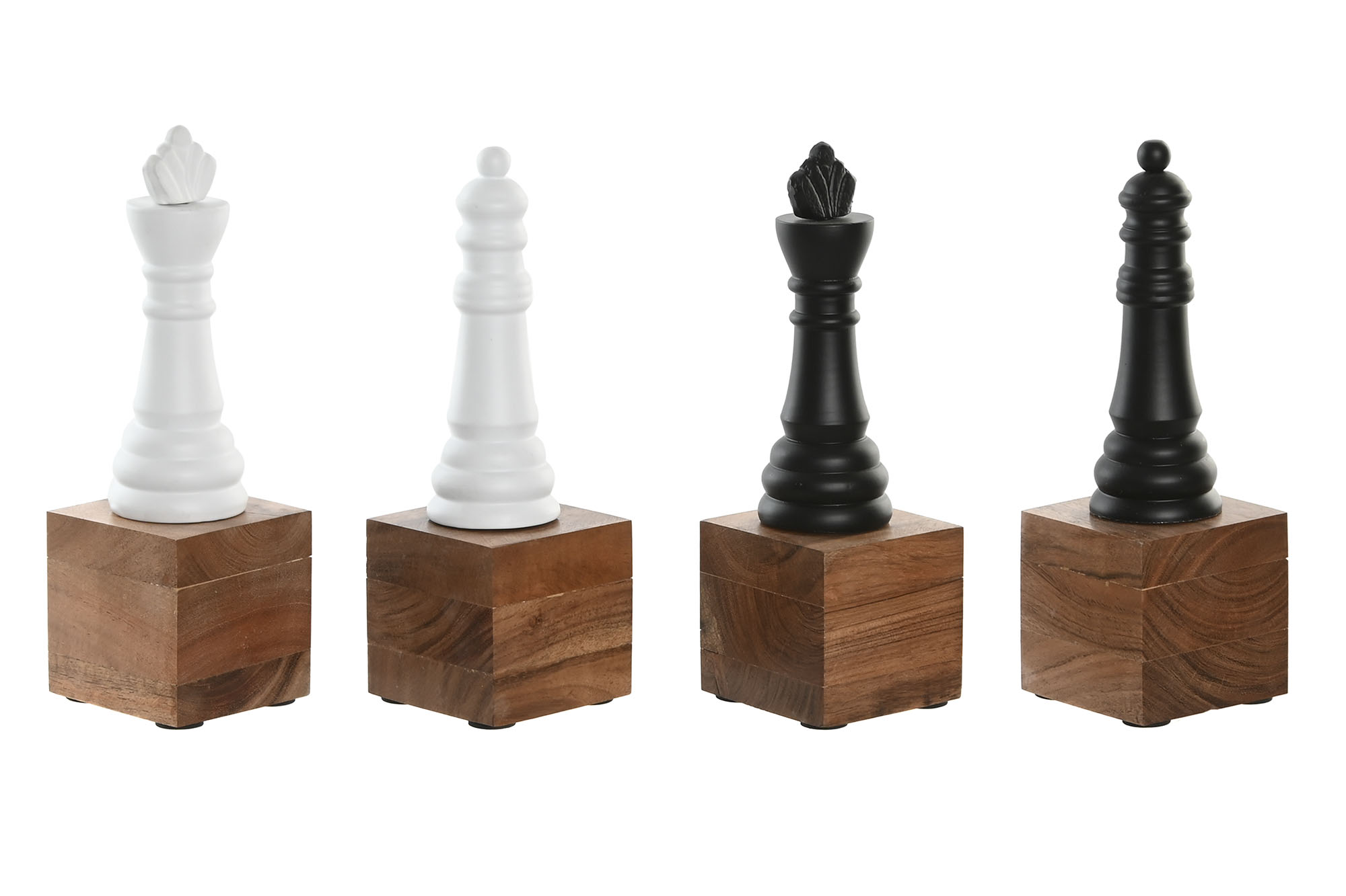 FIGURA ALUMINIO ACACIA 7,5X7,5X23 AJEDREZ 4 SURT.