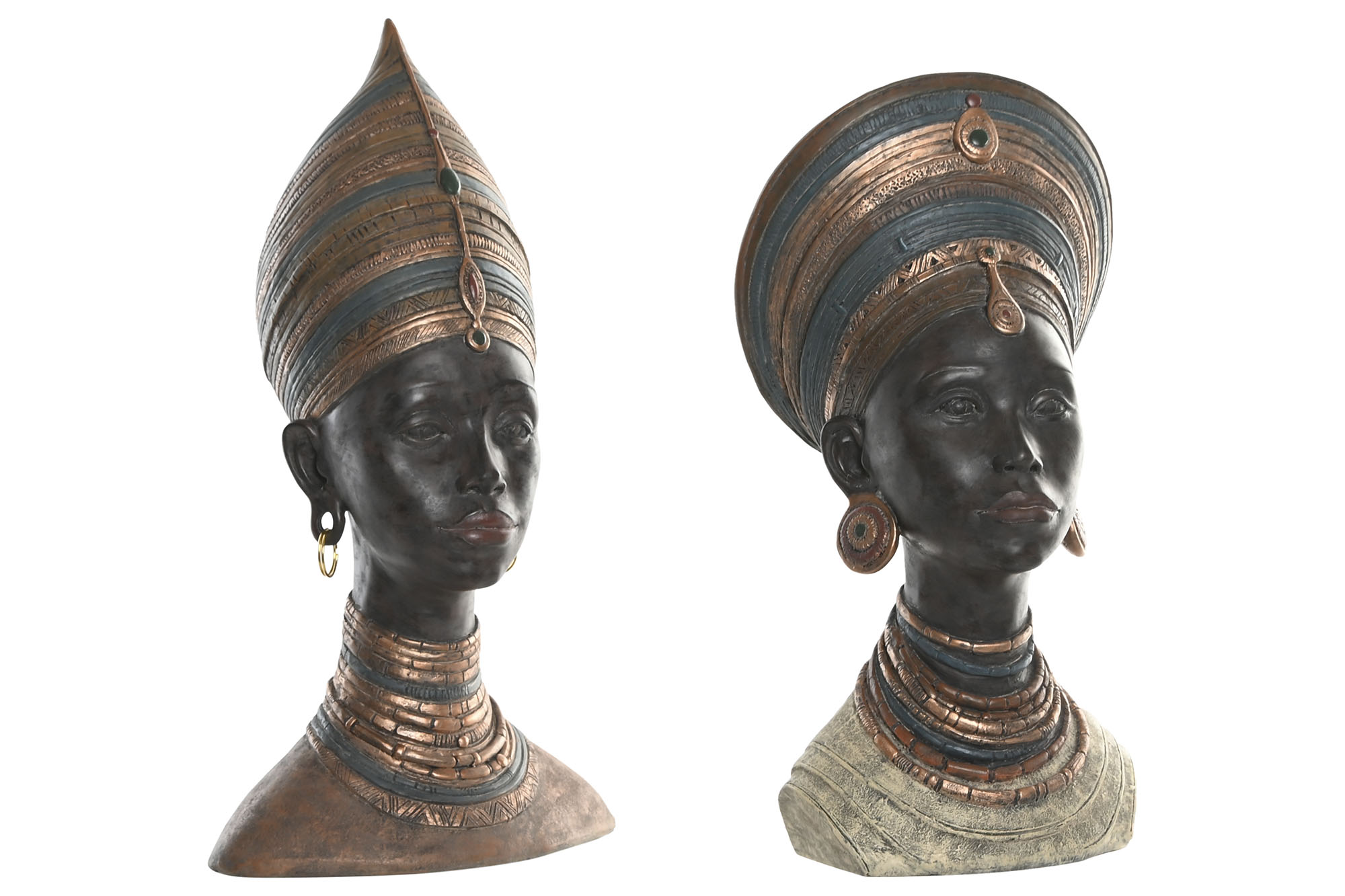 FIGURA RESINA 30X20X53 AFRICANA 2 SURT.