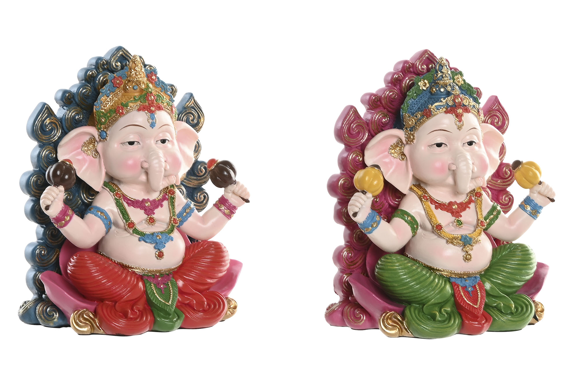 FIGURA RESINA 18X10X21 GANESHA 2 SURT.