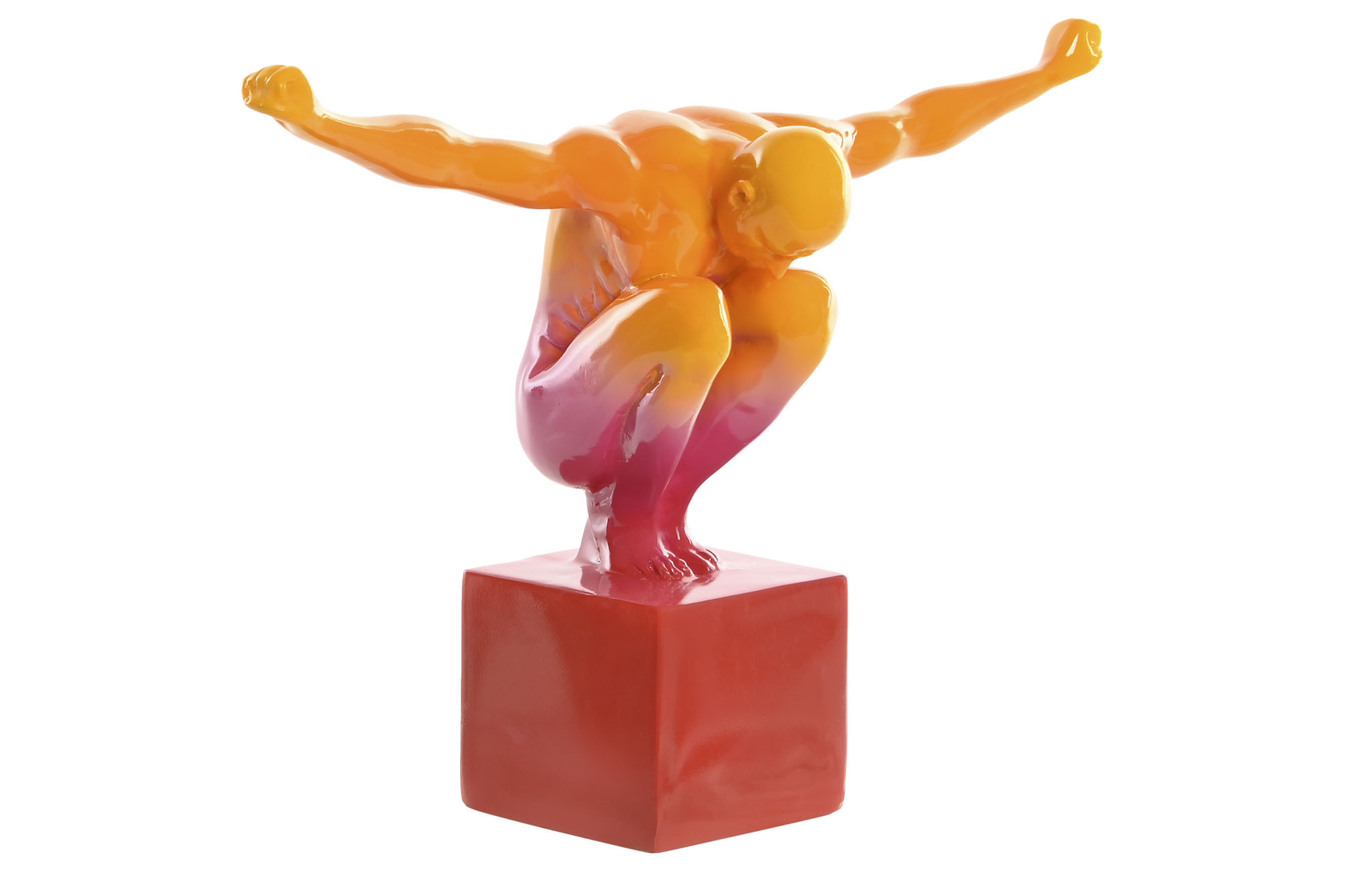 FIGURA RESINA 32X11X23 ATLETA MULTICOLOR