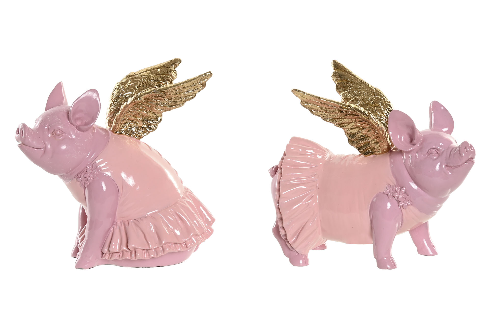 FIGURA RESINA 19X11X17 CERDO 2 SURT.