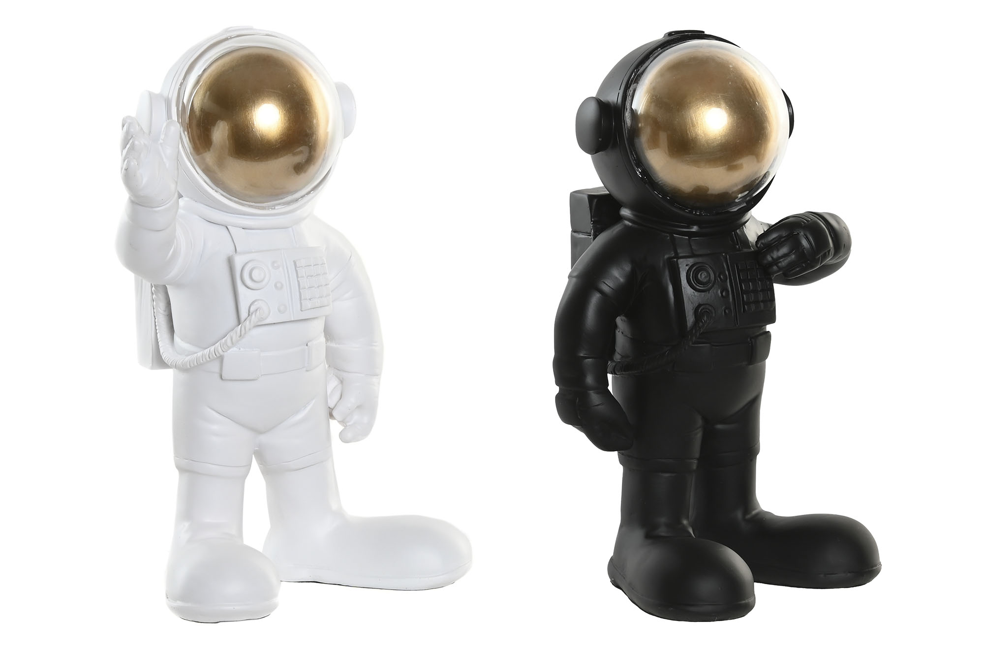 FIGURA RESINA 20X13X27 ASTRONAUTA DORADO 2 SURT.