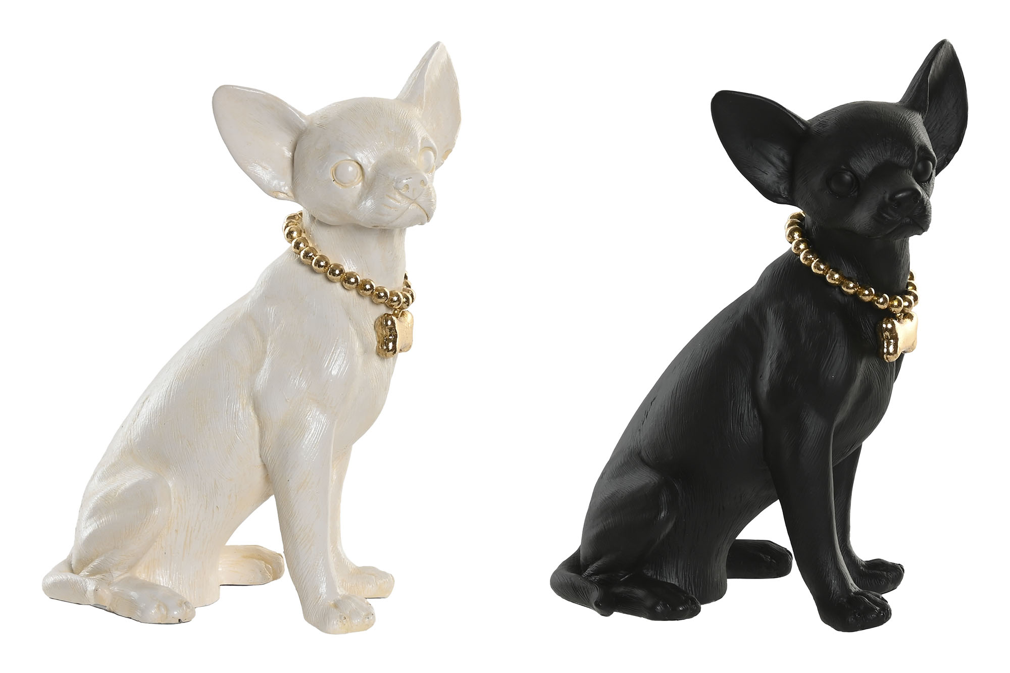 FIGURA RESINA 17X11,5X24,5 PERRO DORADO 2 SURT.
