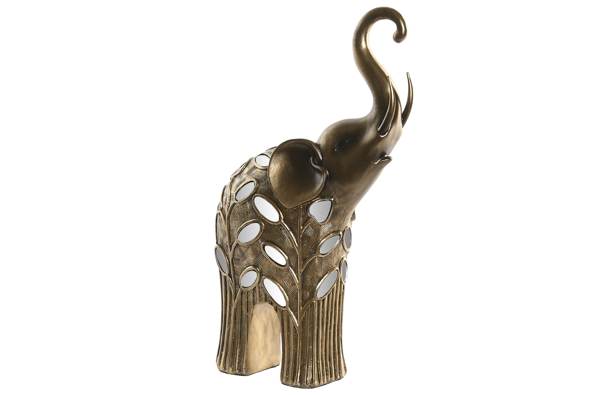 FIGURA RESINA 22,5X10,5X37,5 ELEFANTE BRONCE
