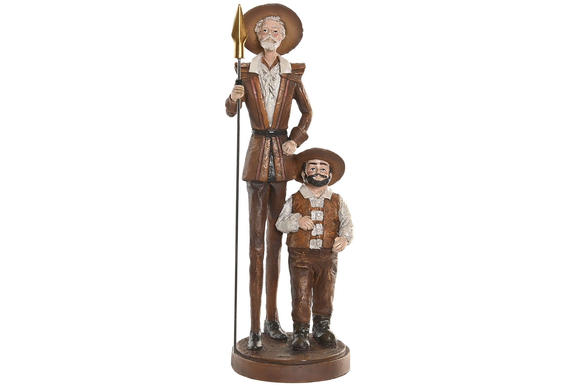 FIGURA RESINA 9X8X25 QUIJOTE MARRON