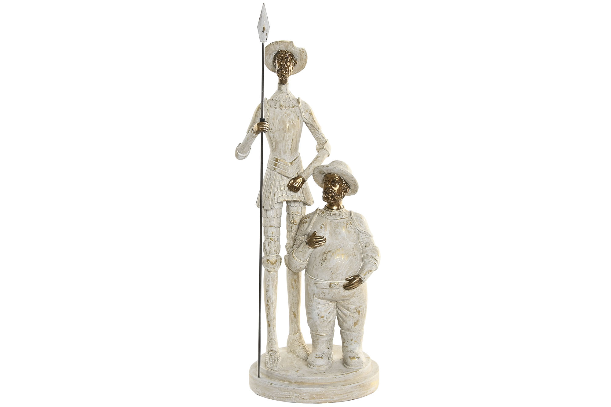 FIGURA RESINA 14X13X42,5 QUIJOTE BLANCO