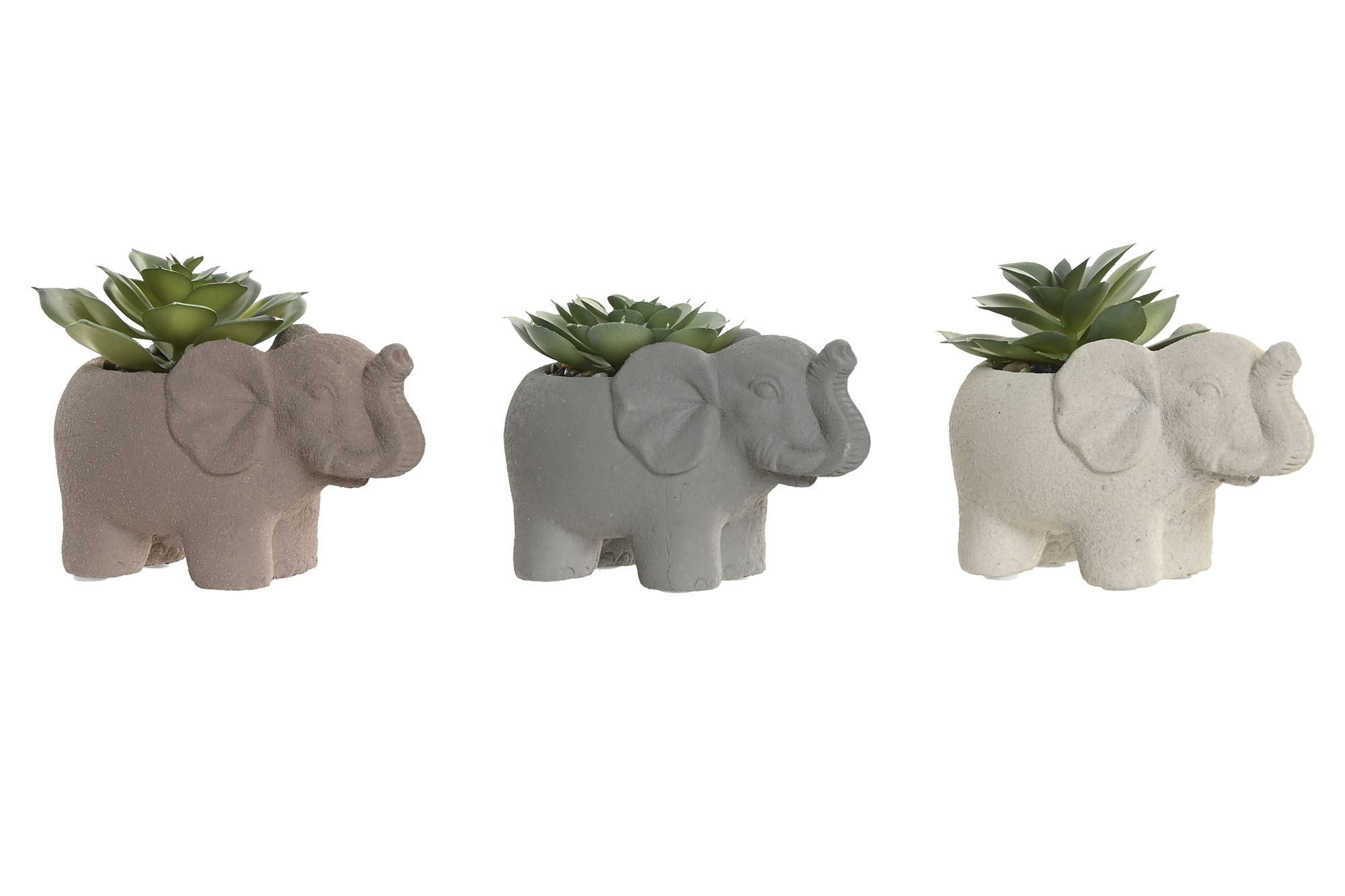 FIGURA CEMENTO PVC 12X7X11 ELEFANTE CACTUS 3 SURT.