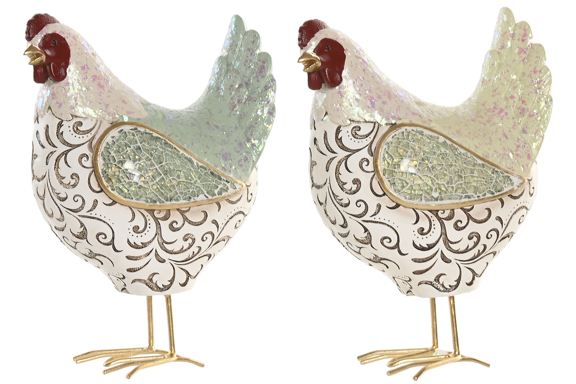 FIGURA RESINA 16X10X22 GALLINA 2 SURT.