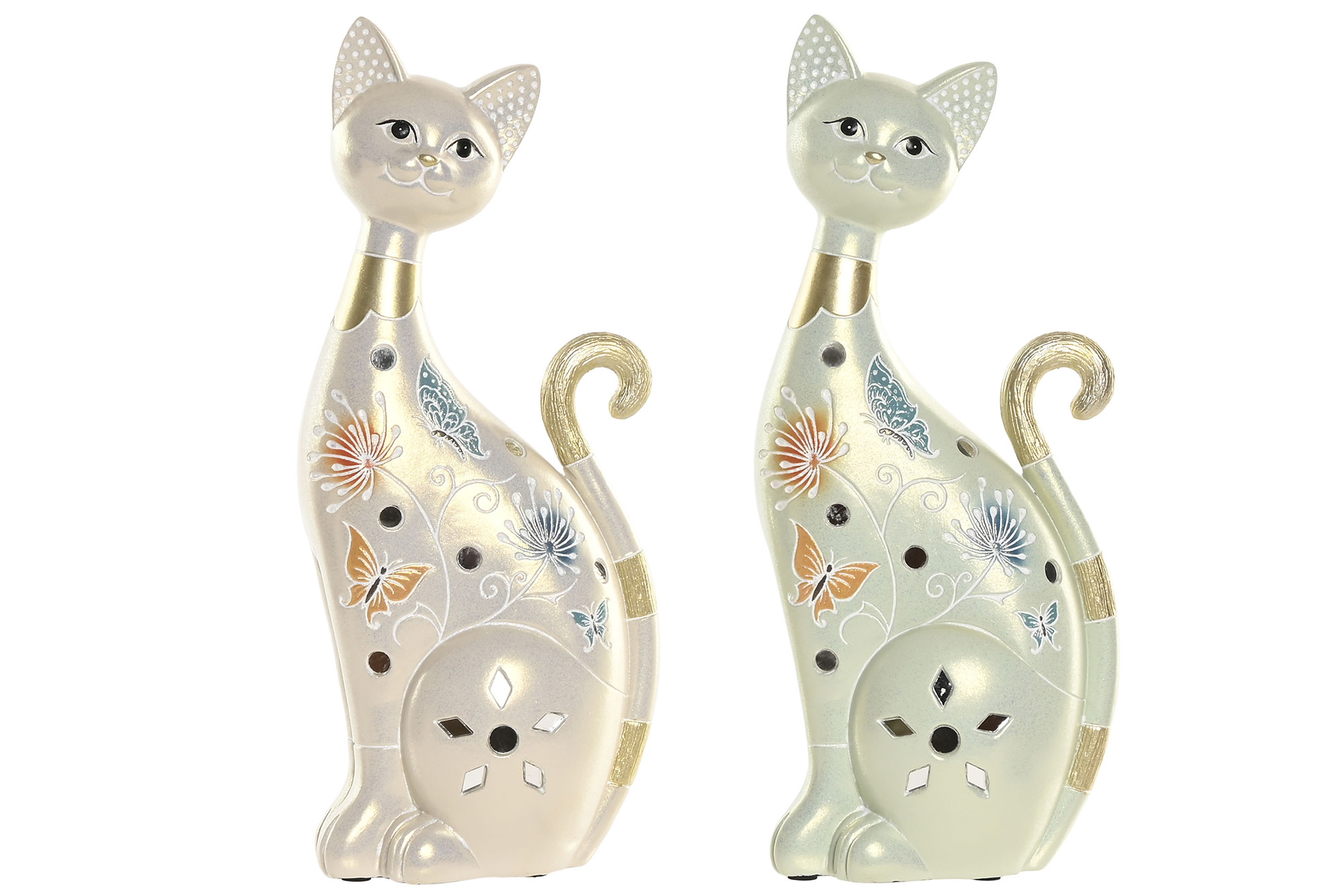 FIGURA RESINA 12,5X7,5X29,5 GATO 2 SURT.