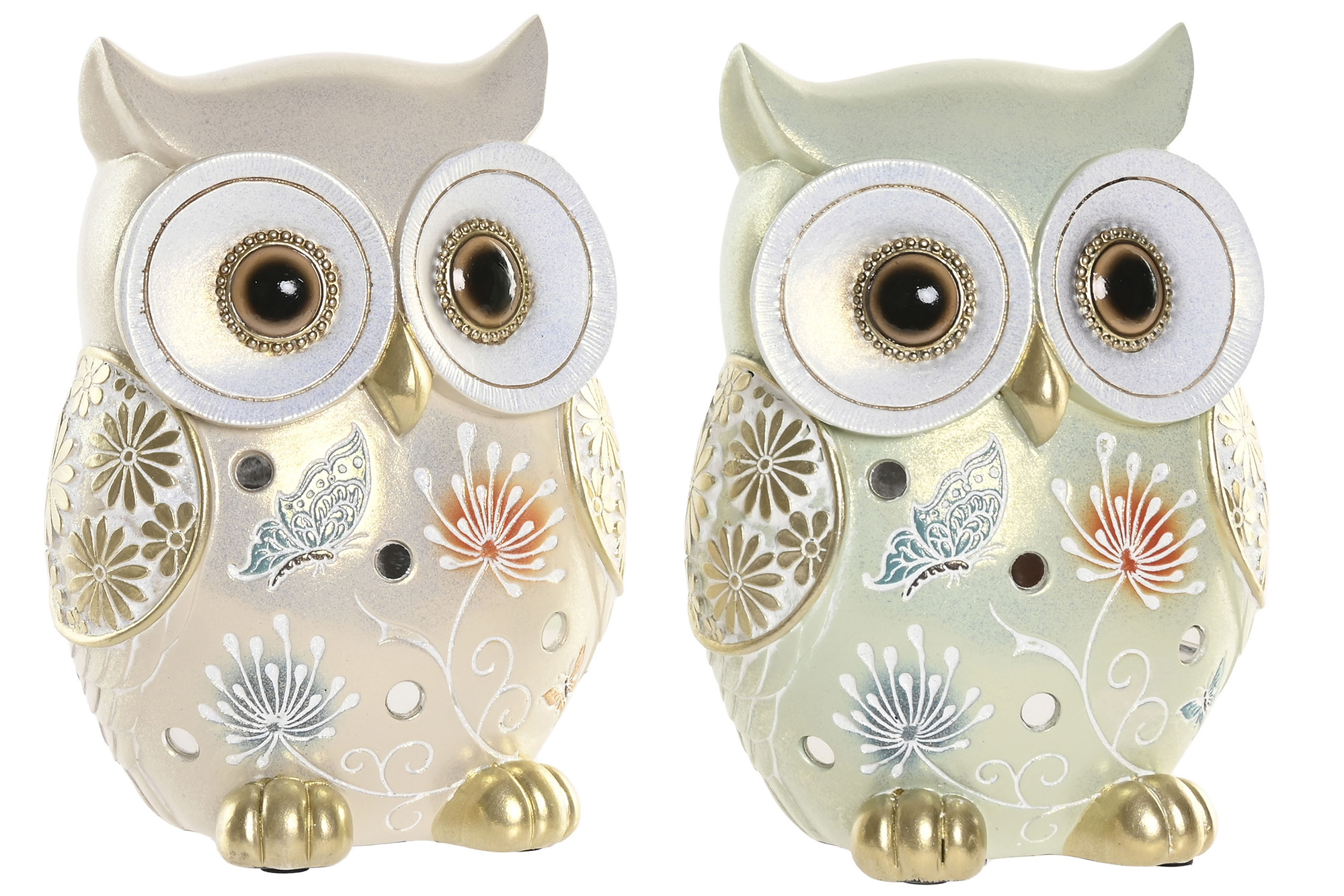 FIGURA RESINA 12,5X9,5X17,5 BUHO 2 SURT.