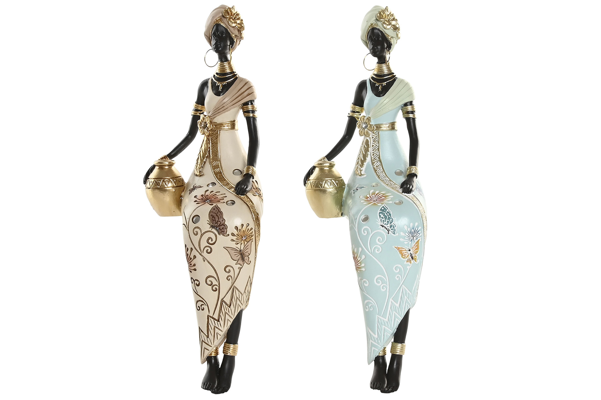 FIGURA RESINA 9,5X13X31 AFRICANA 2 SURT.