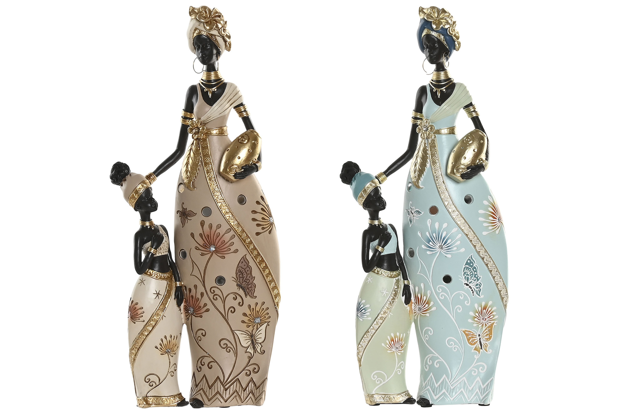 FIGURA RESINA 15X6,5X35 AFRICANA 2 SURT.