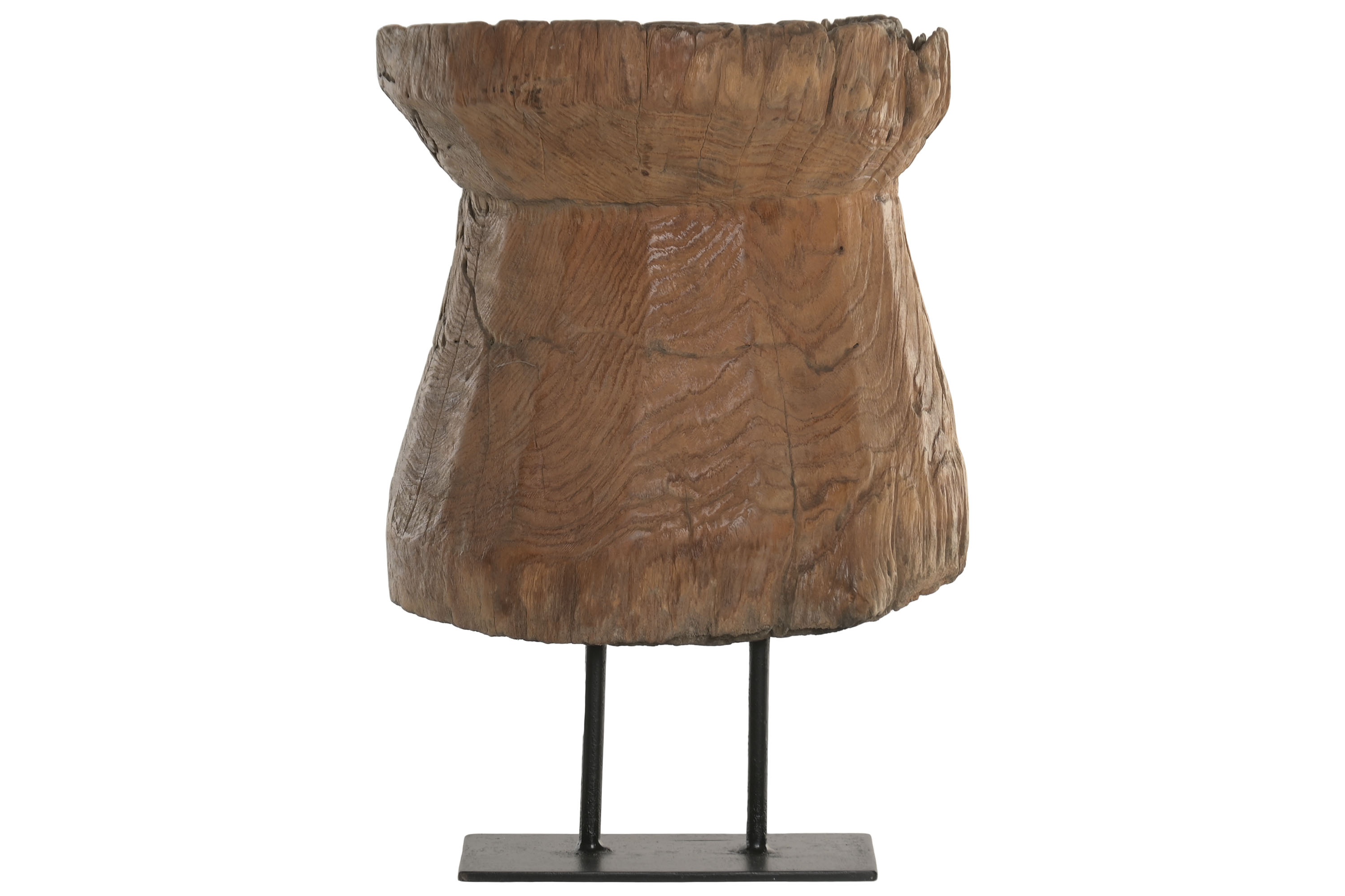 DECORACION TECA HIERRO 33X17X42 SURTIDA NATURAL
