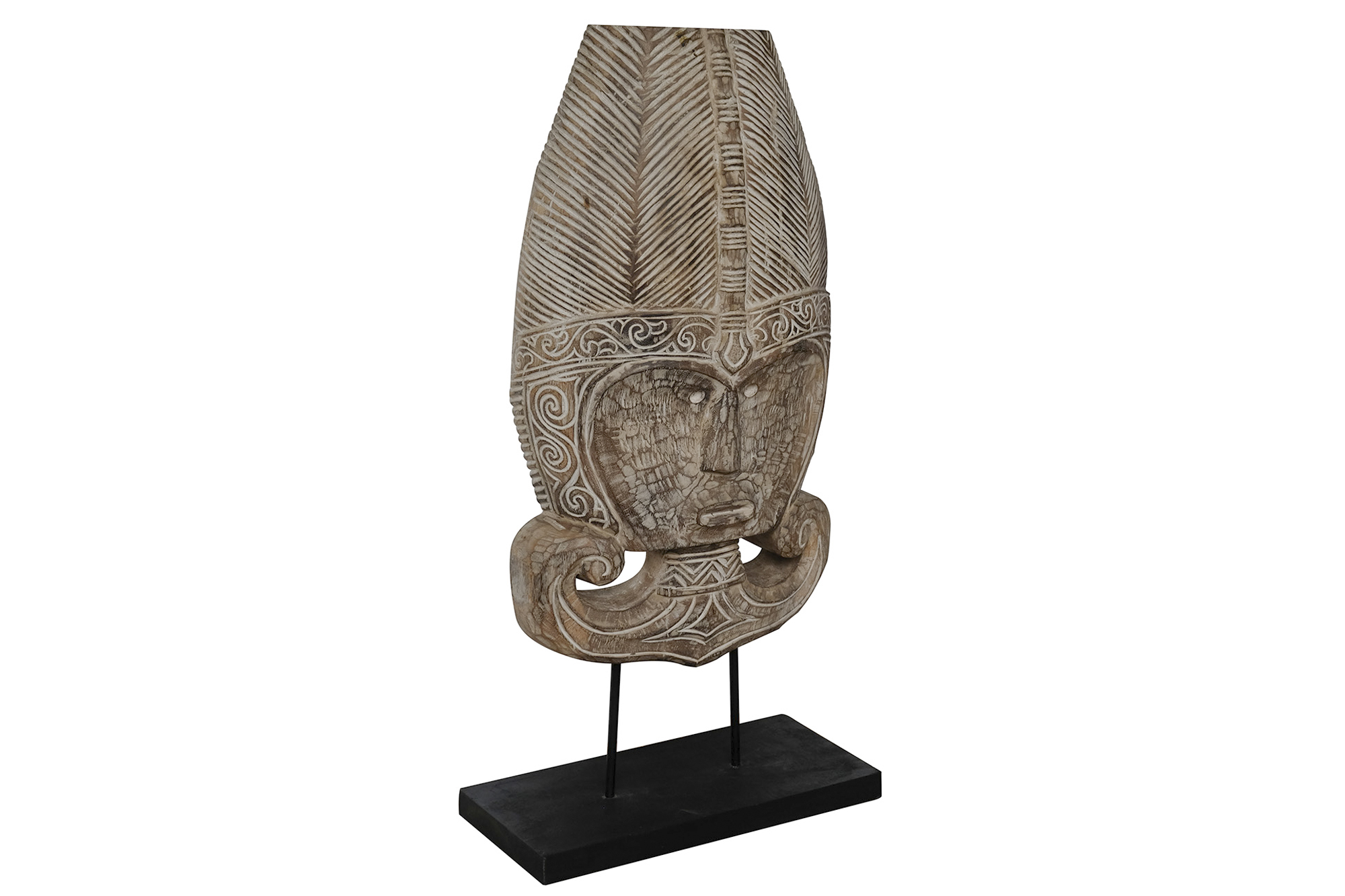 FIGURA SUAR HIERRO 46X14X102 MASCARA TRIBAL