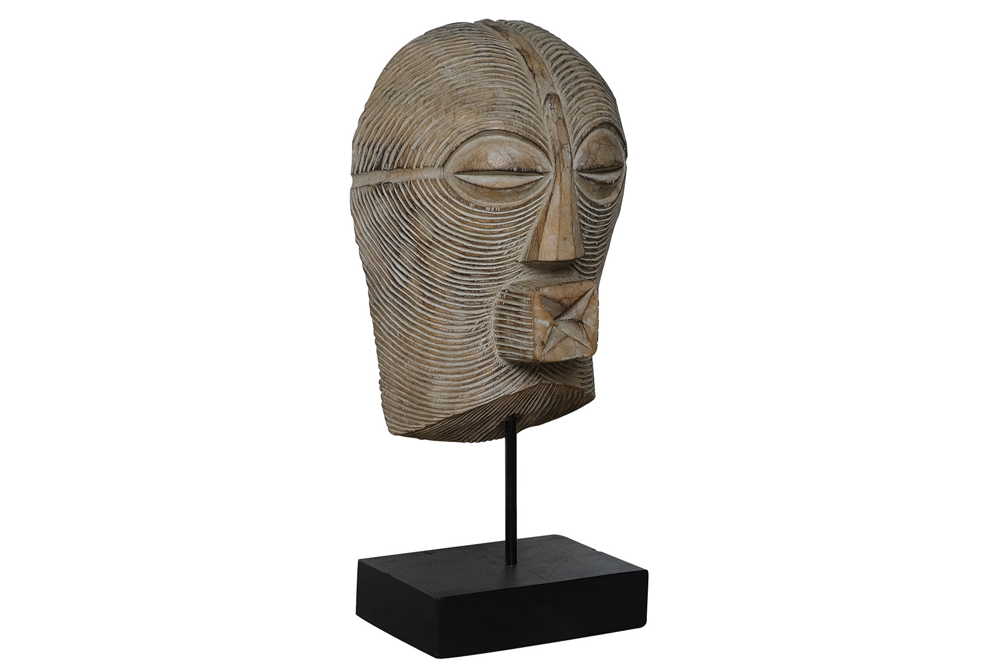 FIGURA SUAR HIERRO 30X15X61 MASCARA TRIBAL
