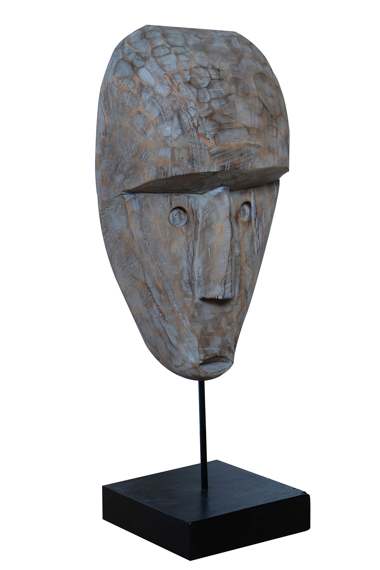 FIGURA SUAR HIERRO 32X17X76 MASCARA TRIBAL