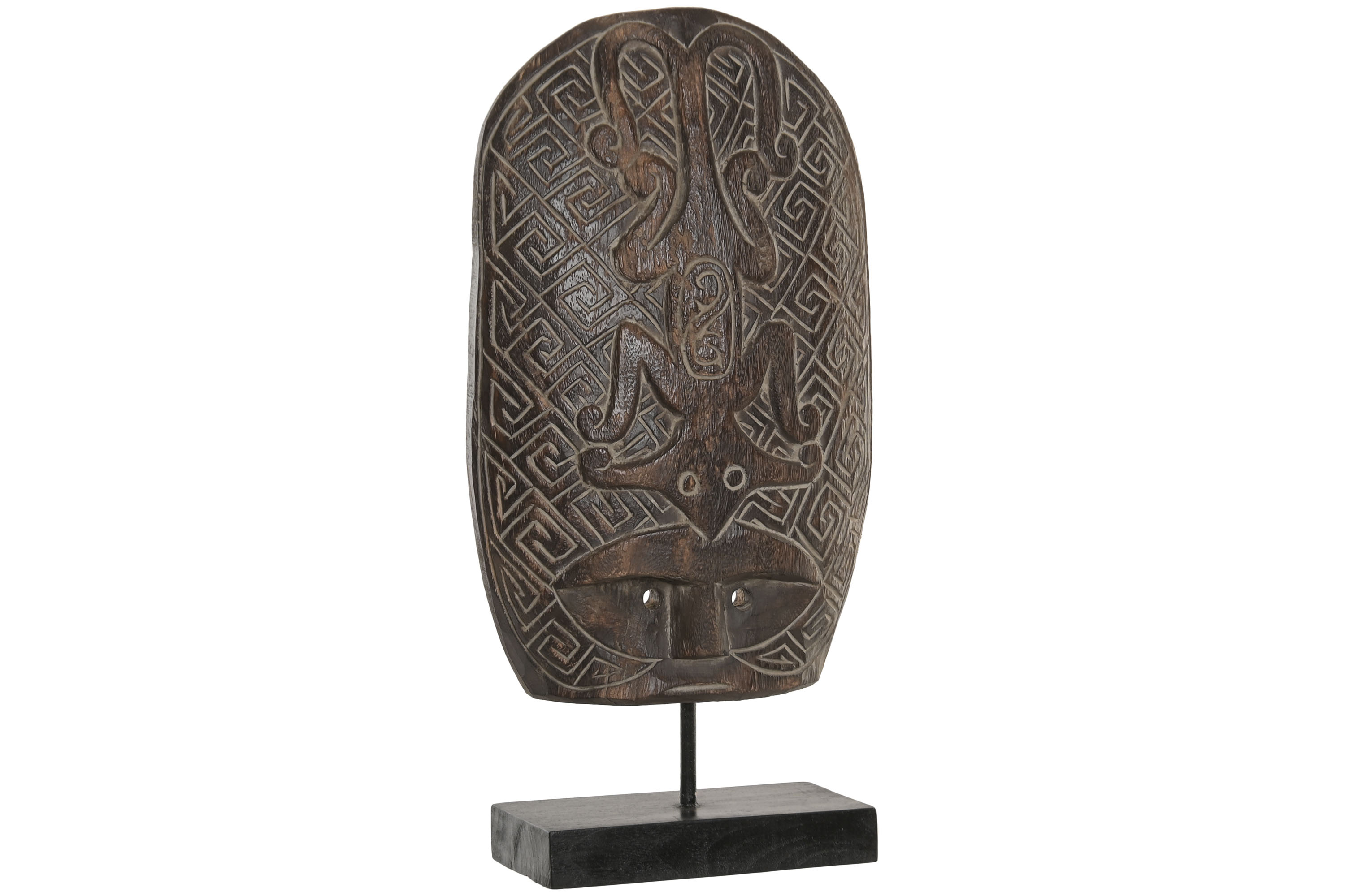 FIGURA SUAR HIERRO 15X7X51 MASCARA TRIBAL
