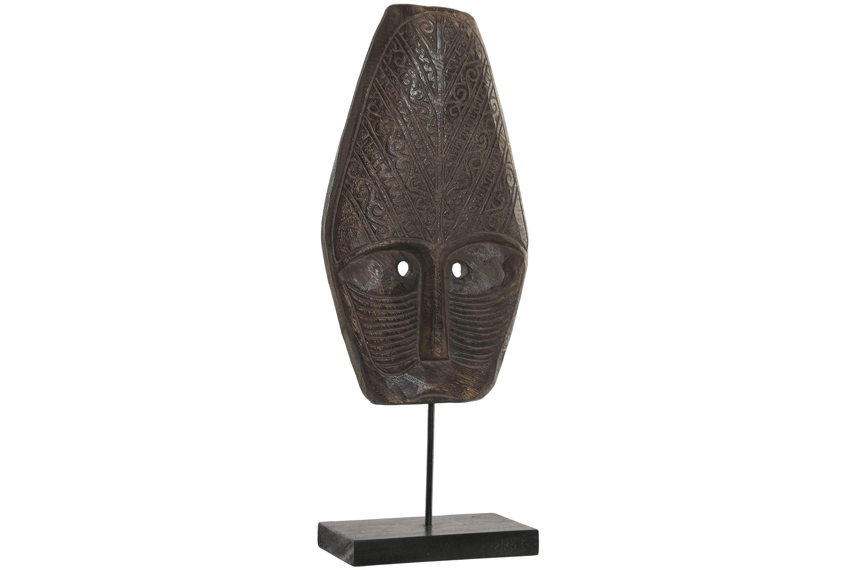 FIGURA SUAR HIERRO 22X5X42 MASCARA TRIBAL
