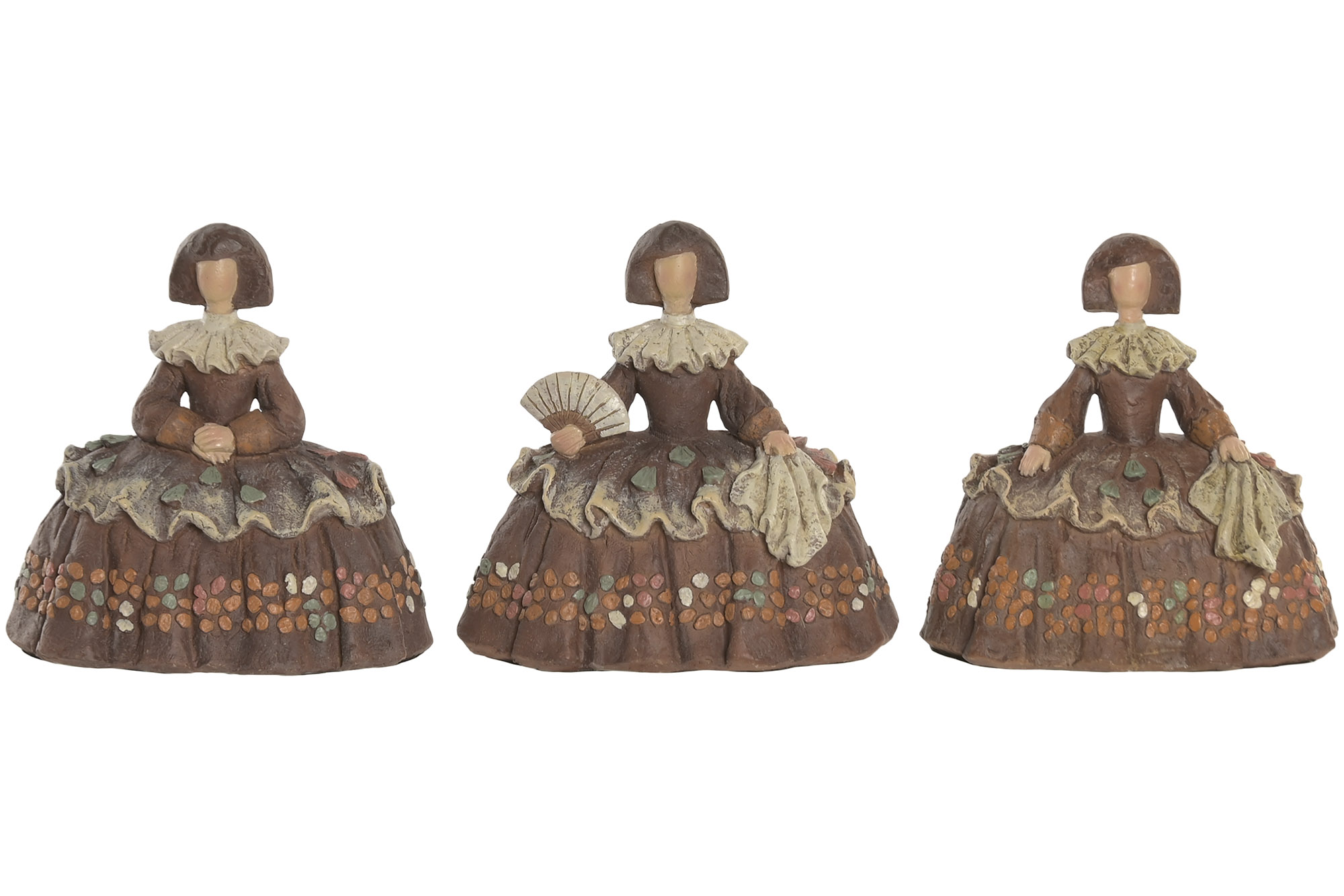 FIGURA RESINA 18X11,5X17,5 DAMAS 3 SURT.
